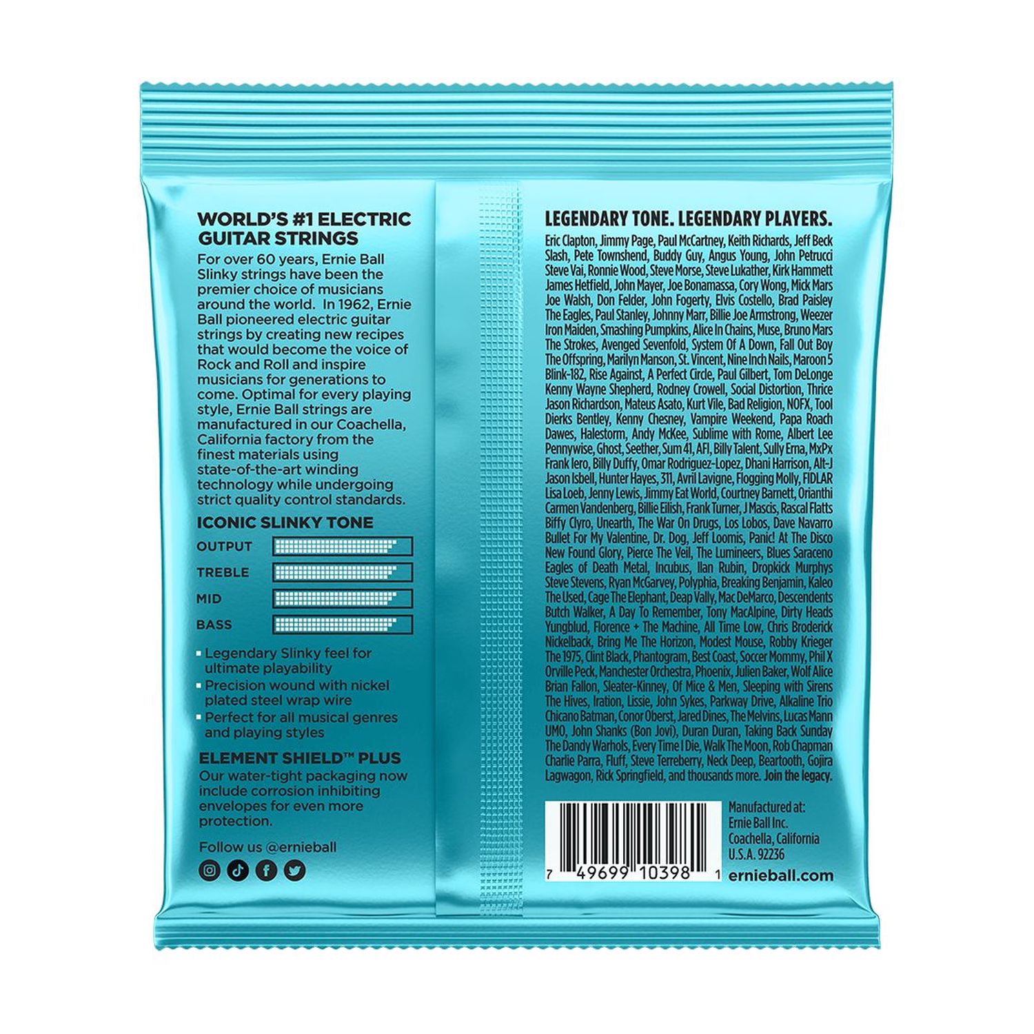 Cuerdas para guitarra eléctrica Ernie Ball 8.5-40 Mighty Slinky P02228 foto 2