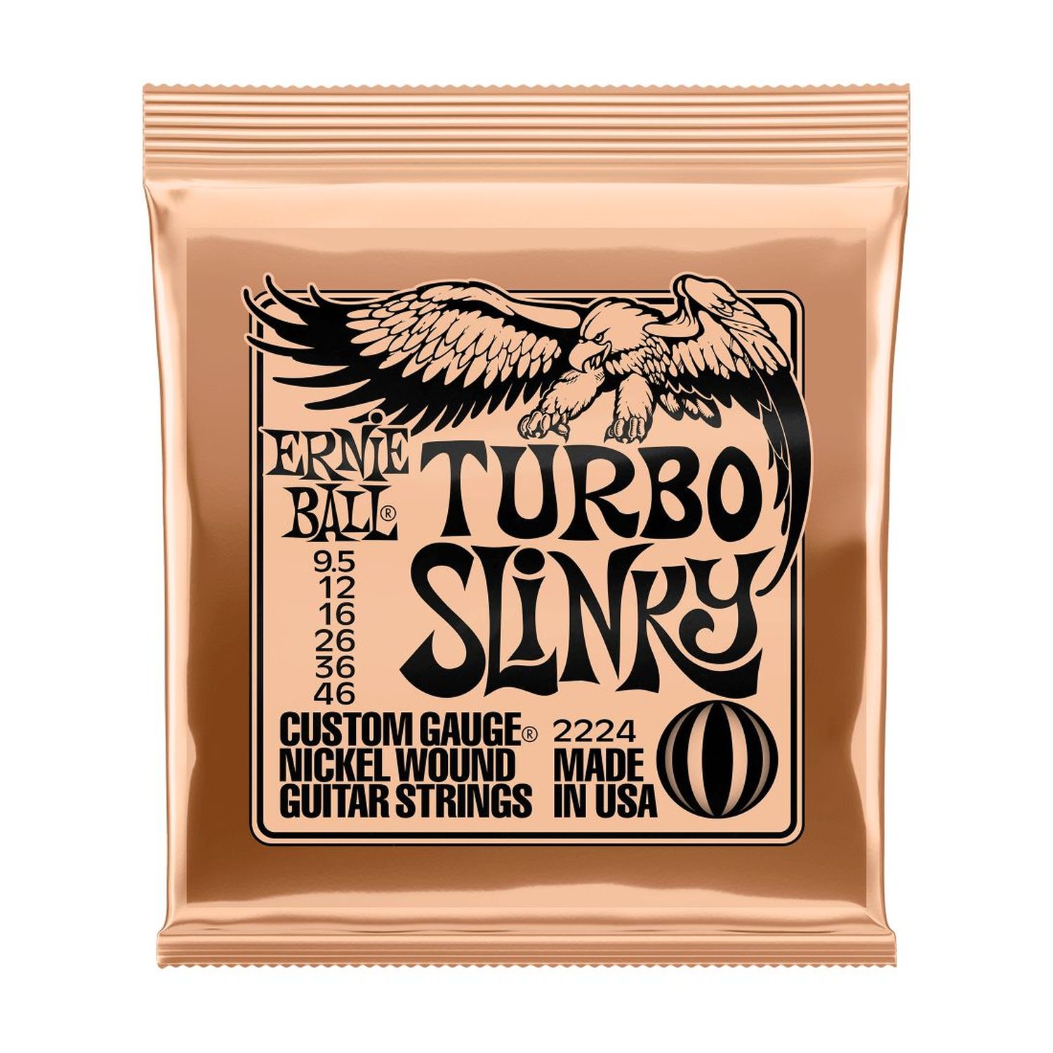 Cuerdas para guitarra eléctrica Ernie Ball 9.5-46 Turbo Slinky P02224