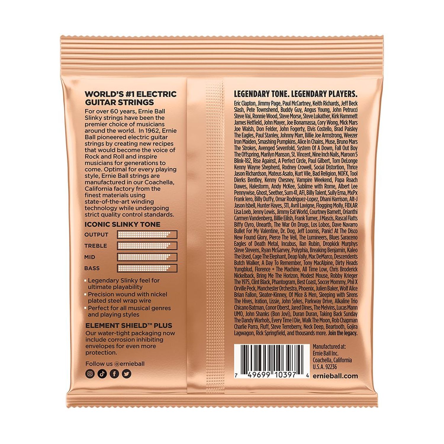 Cuerdas para guitarra eléctrica Ernie Ball 9.5-46 Turbo Slinky P02224 foto 2