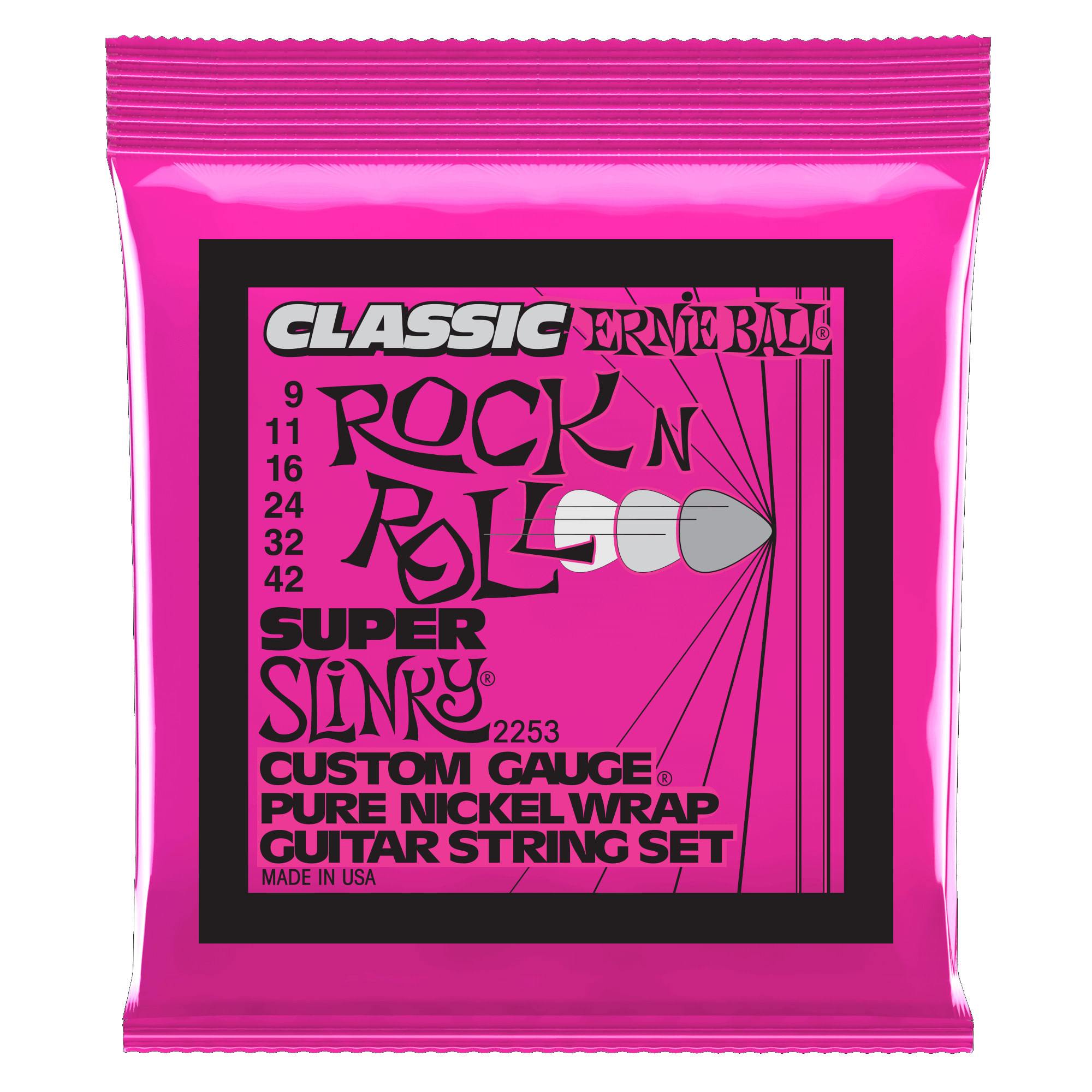 Cuerdas para guitarra eléctrica Ernie ball P02253 Super Slinky