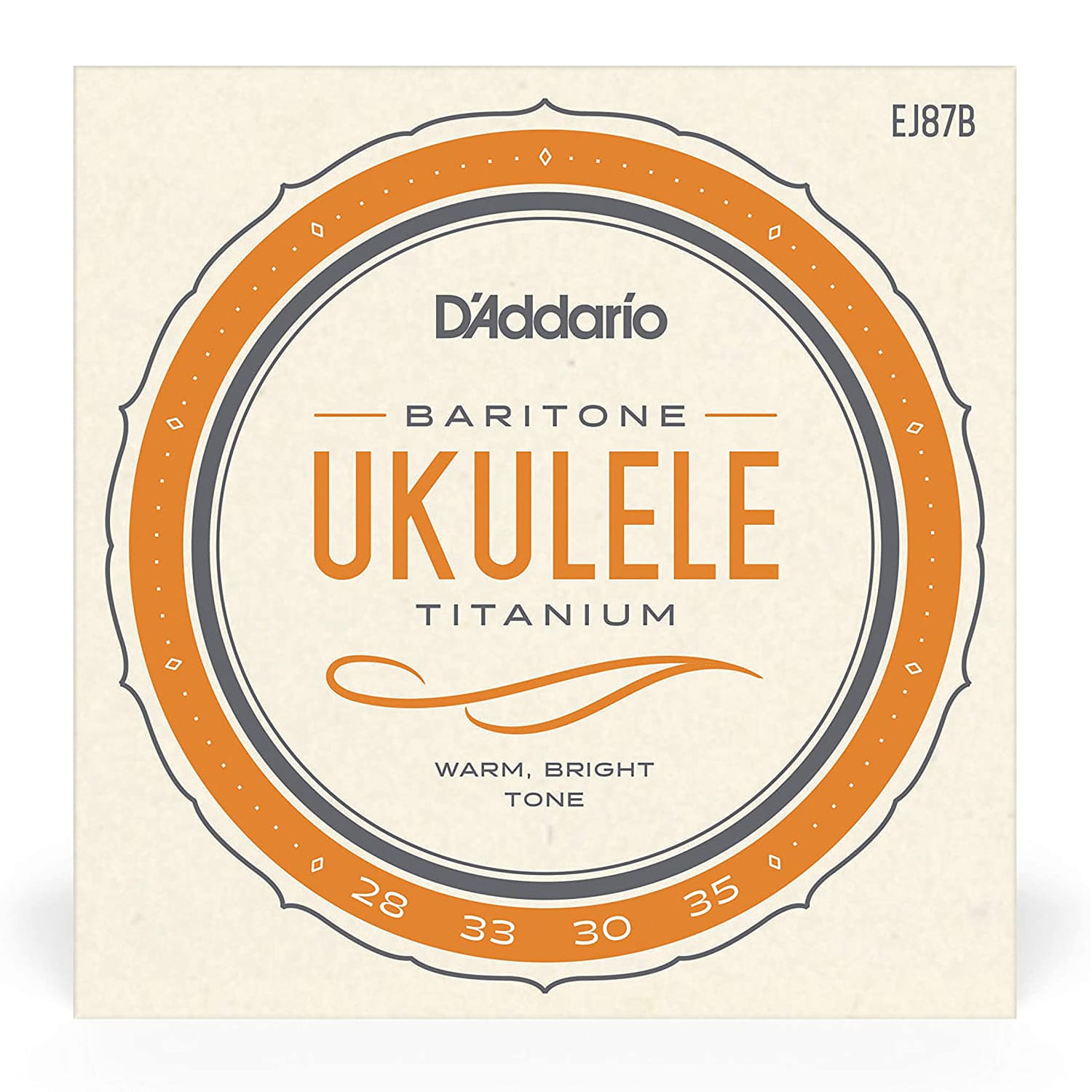 Cuerdas para ukelele barítono Daddario EJ87B Titanium