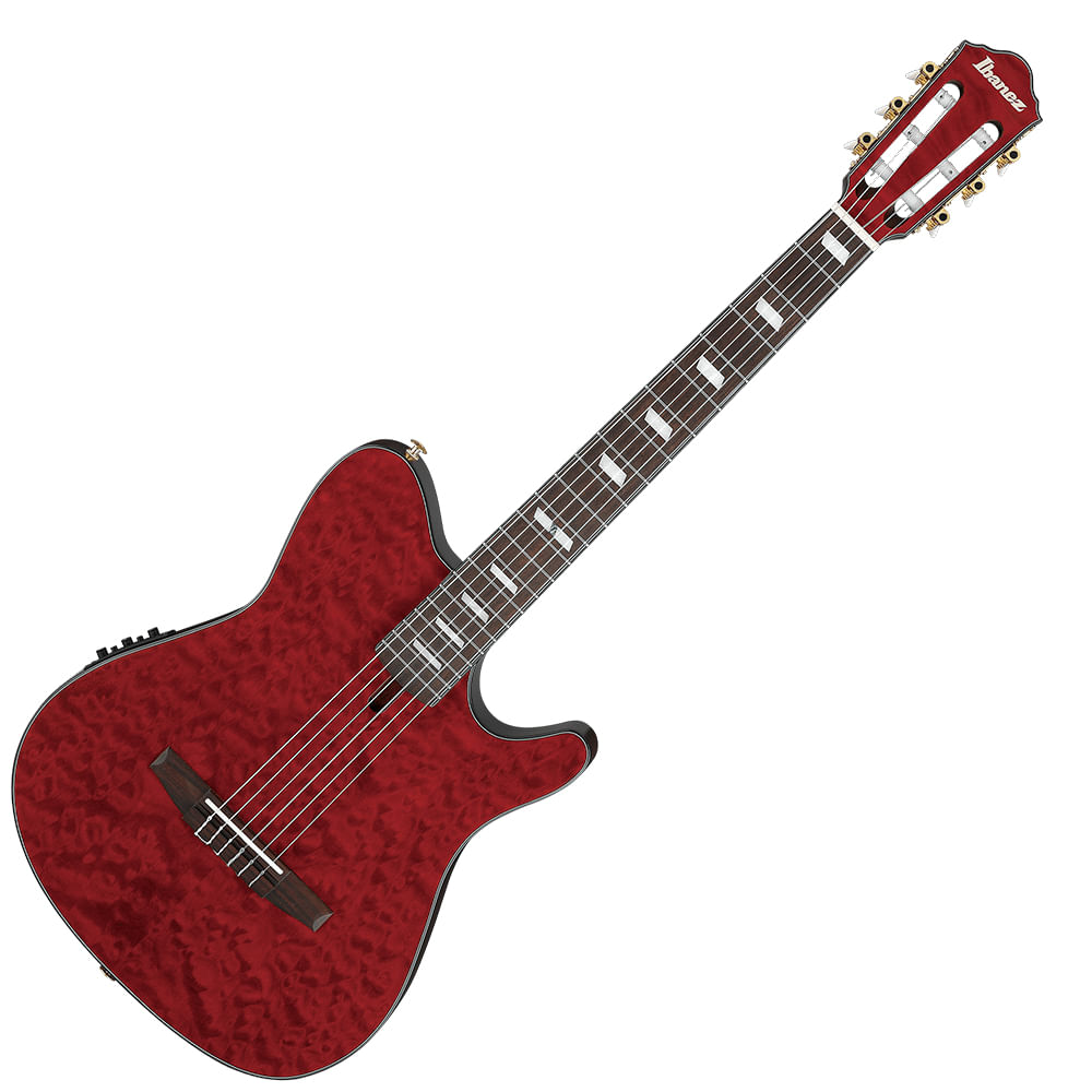 Guitarra Clásica Electroacústica Ibanez FRH20QMN - Wine Red Low Gloss