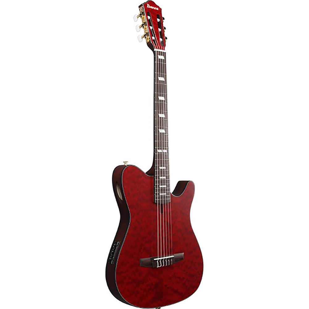 Guitarra Clásica Electroacústica Ibanez FRH20QMN - Wine Red Low Gloss foto 4