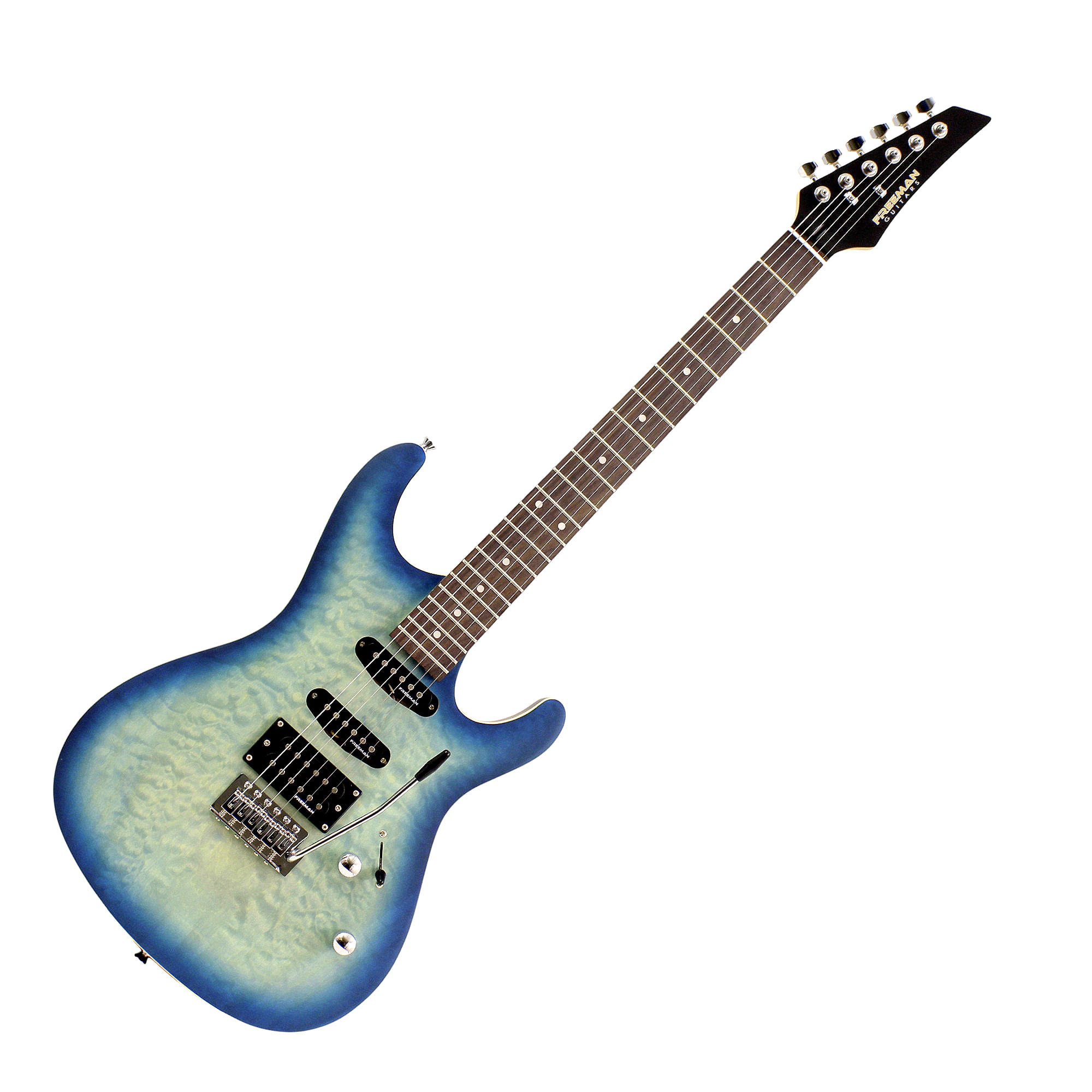Guitarra Eléctrica Freeman SSA - Quilted Turquoise Blue