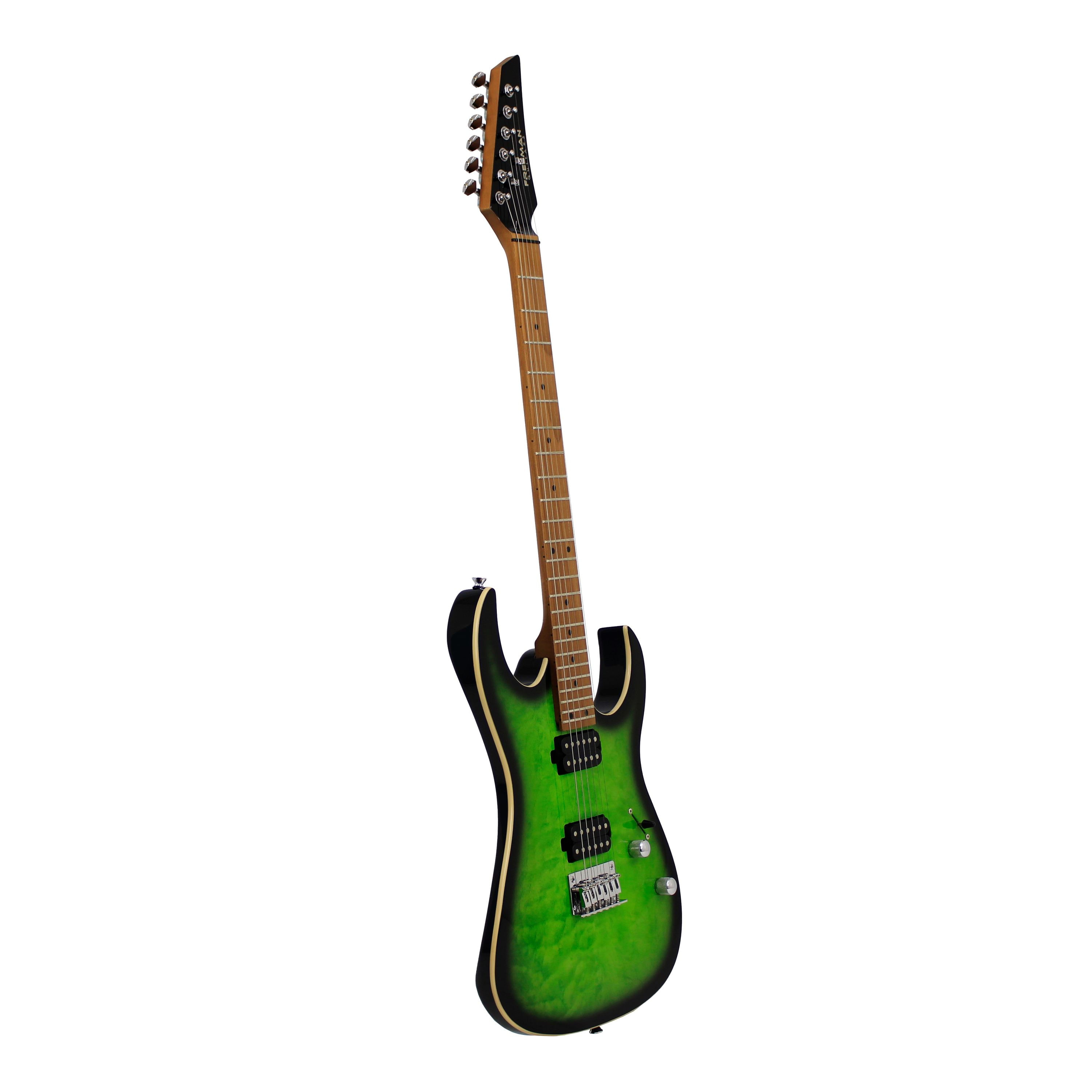 Guitarra Eléctrica Freeman SRG-180 FMT GNB - Green Burst foto 4