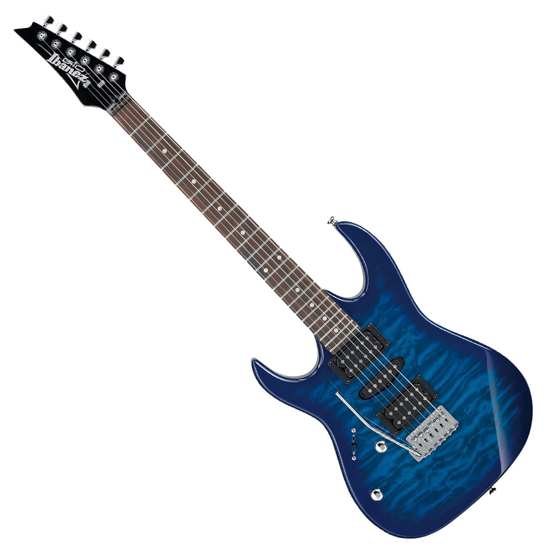 Guitarra eléctrica para zurdo Ibanez GRX70AL - Transparent Blue Burst