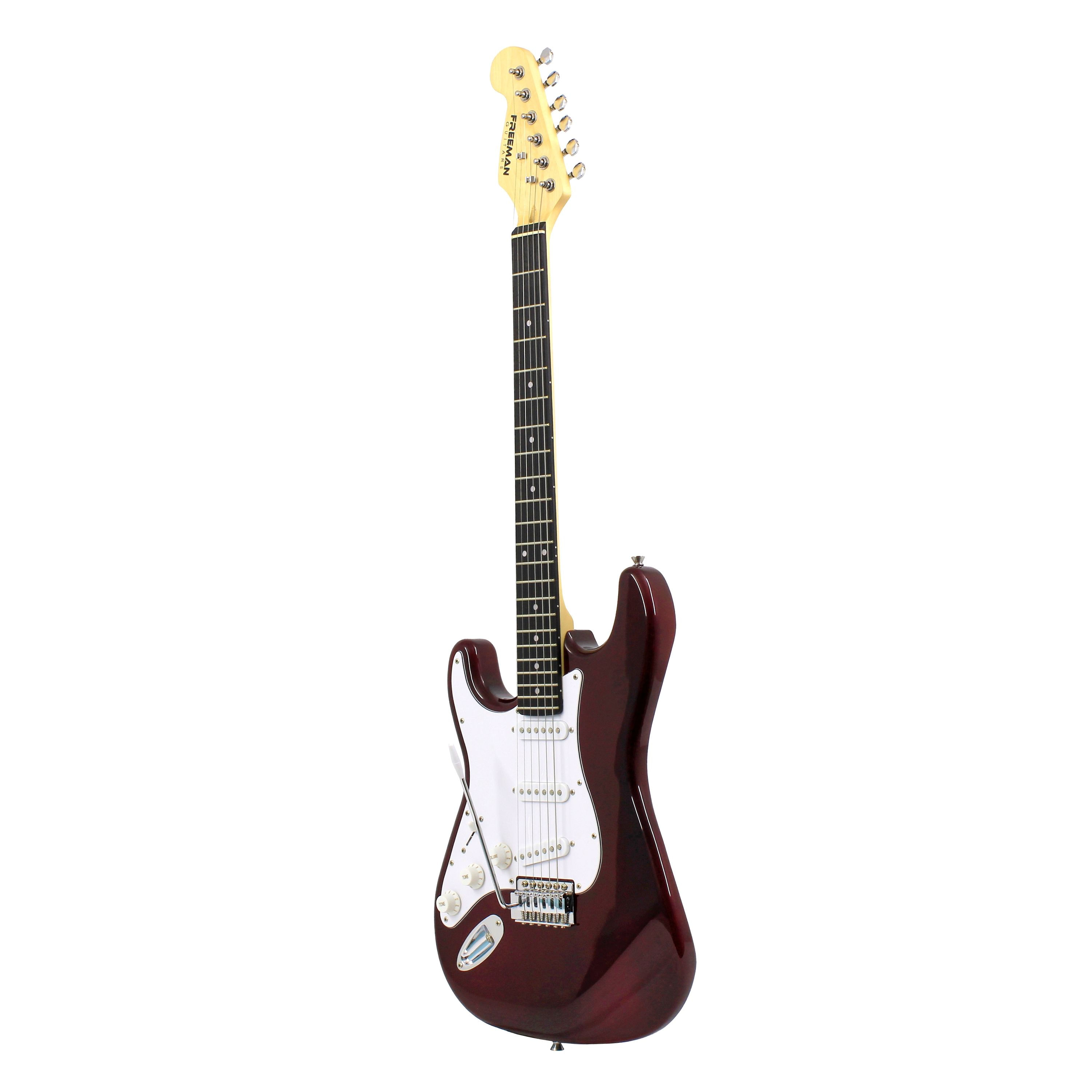 Guitarra eléctrica zurda Freeman FREG1003 rojo vino foto 2
