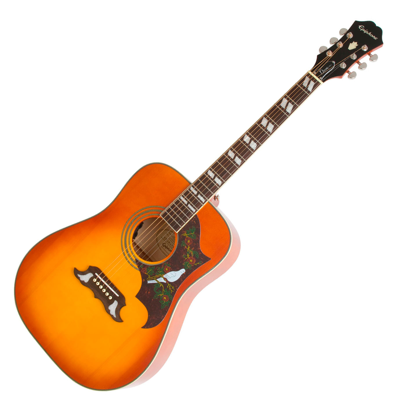 Guitarra electroacústica Epiphone Dove Pro color Violin Burst