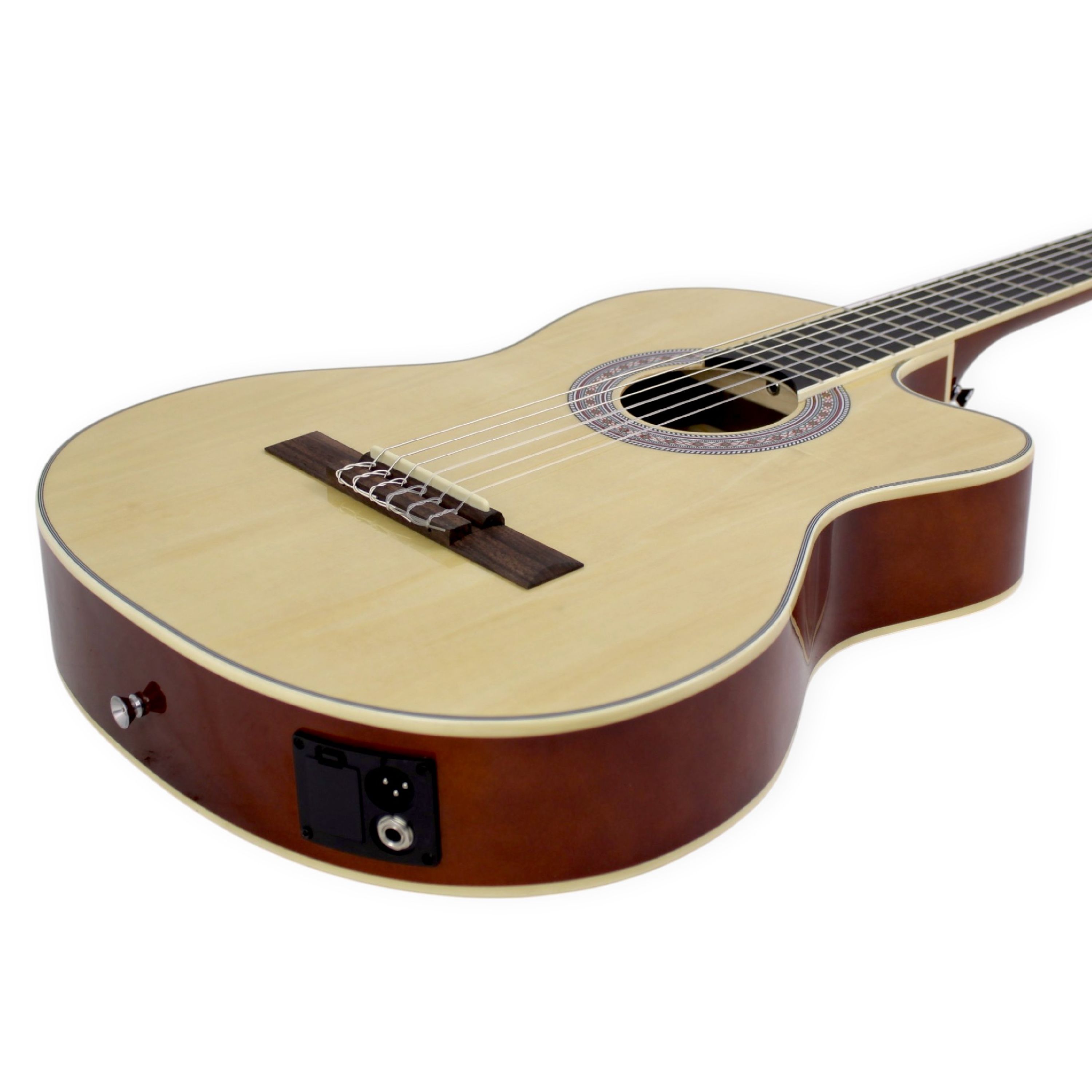 Guitarra Clásica Electroacústica Slim Freeman FRA95NCET - Natural foto 5