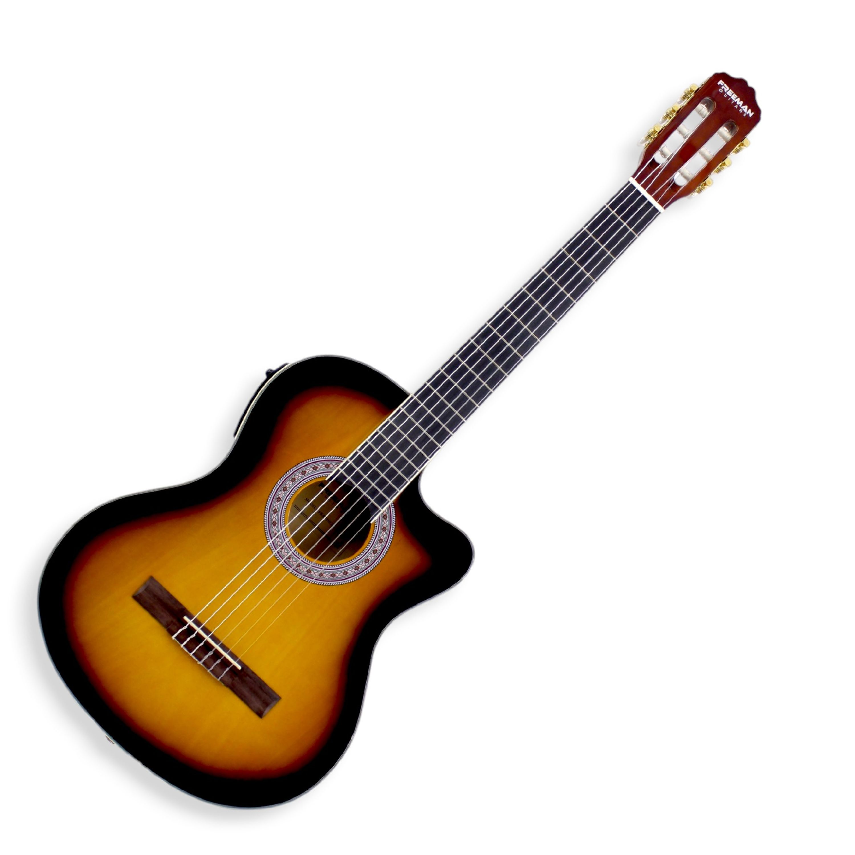 Guitarra Clásica Electroacústica Slim Freeman FRA95NCET - Sunburst
