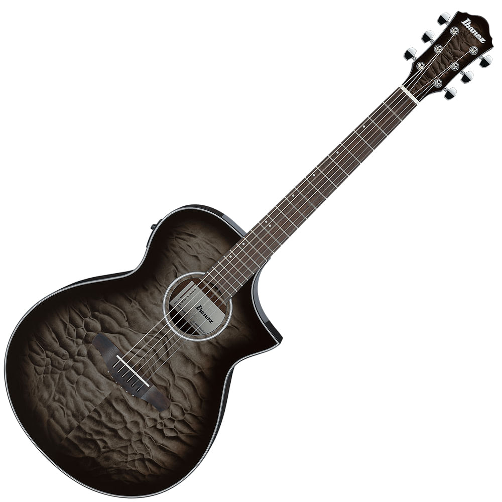 Guitarra Electroacústica Ibanez AEWC16QA TKH - Transparent Black