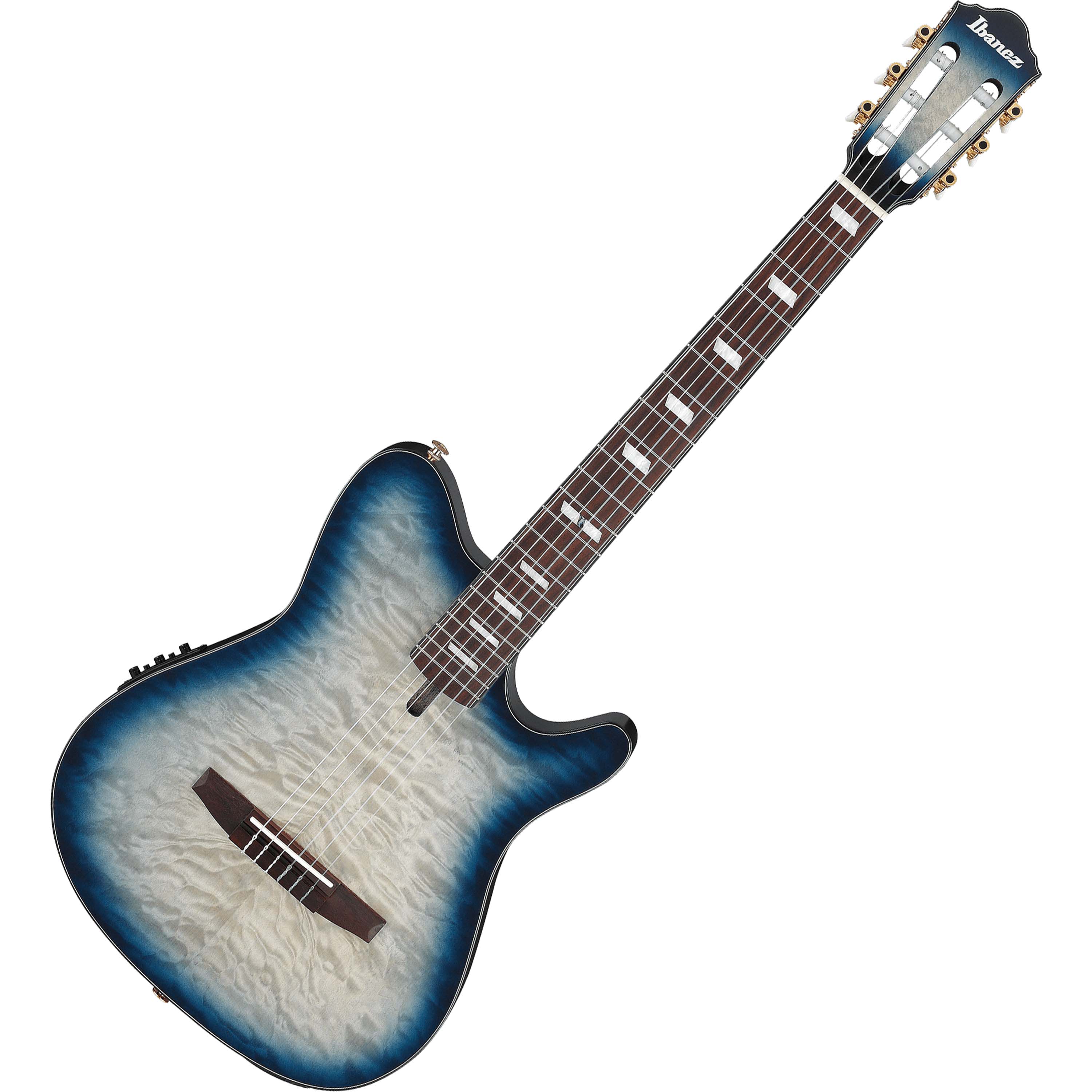 Guitarra electroacústica Ibanez FRH20QMN - Cosmic Blue Starburst Low Gloss
