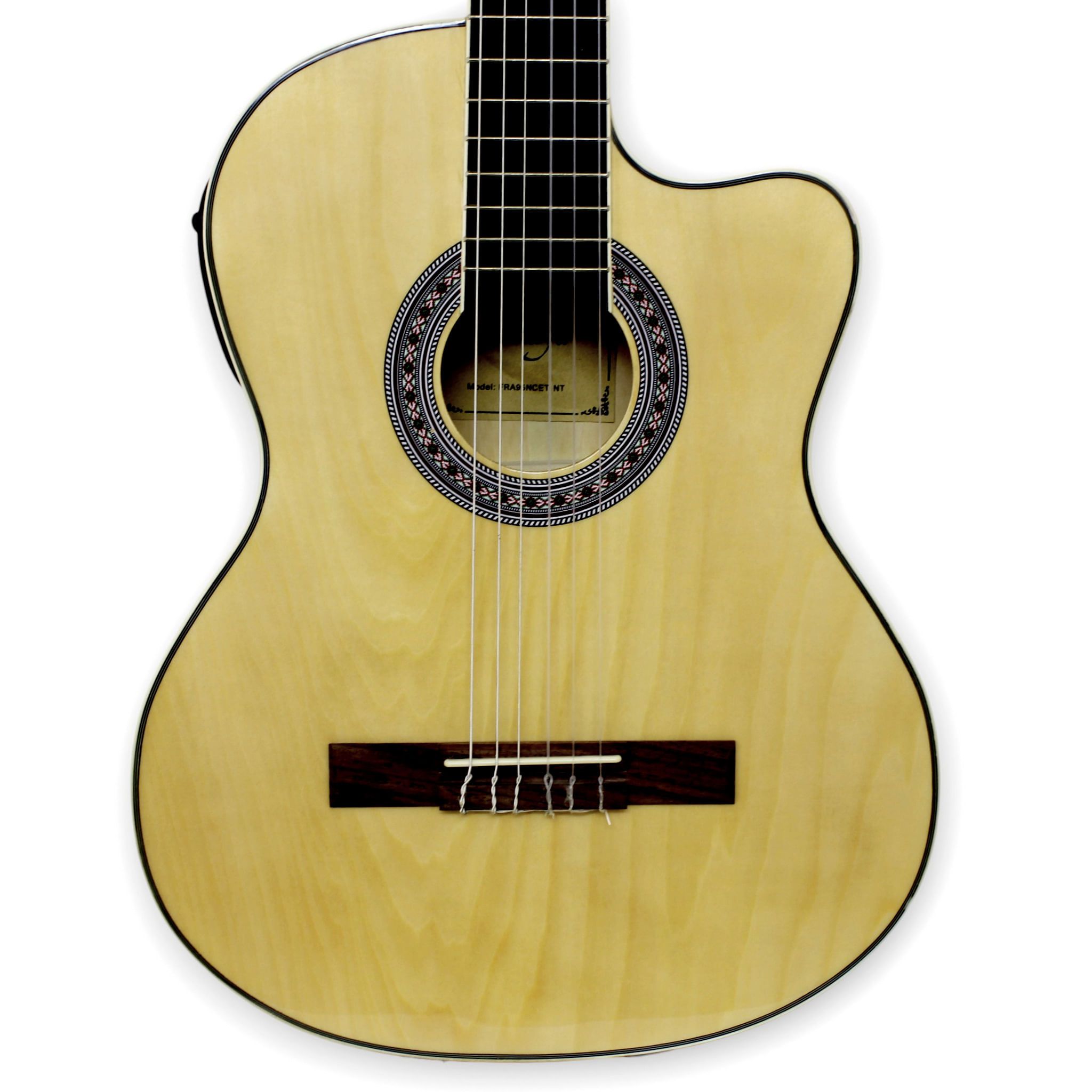 Guitarra electroacústica Vizcaya cuerda de nylon FRA95NCET NT foto 4