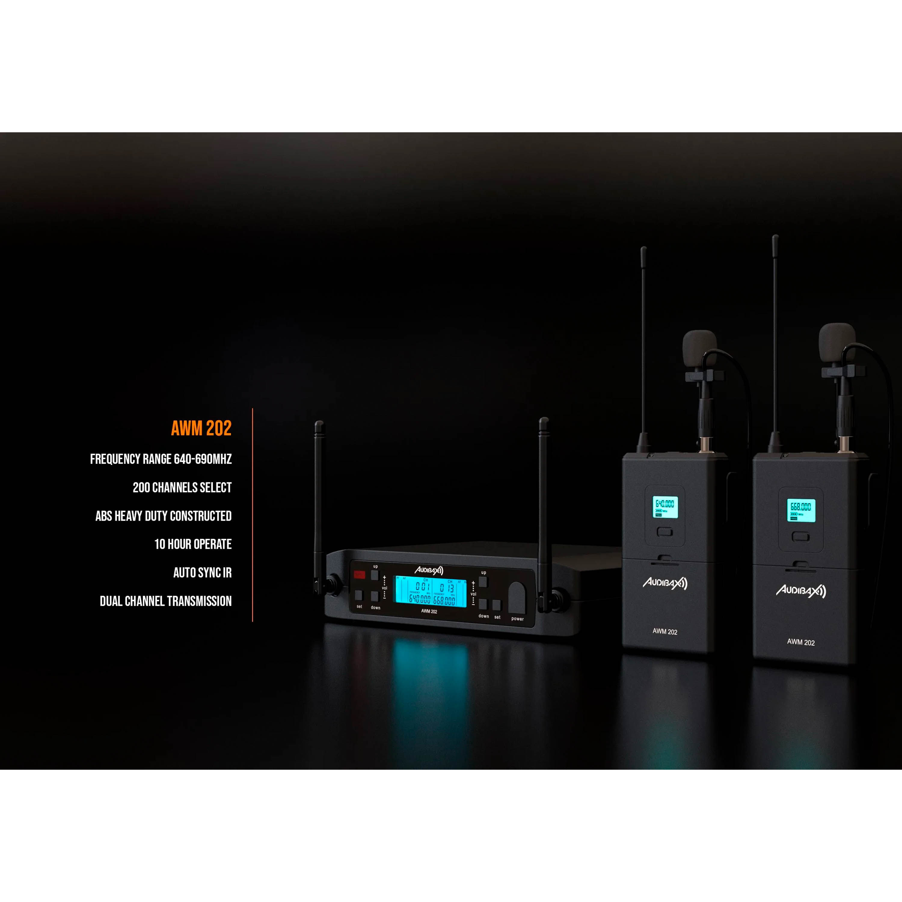 Micrófono inalámbrico de Lavalier Audibax AWM 202 Doble foto 4