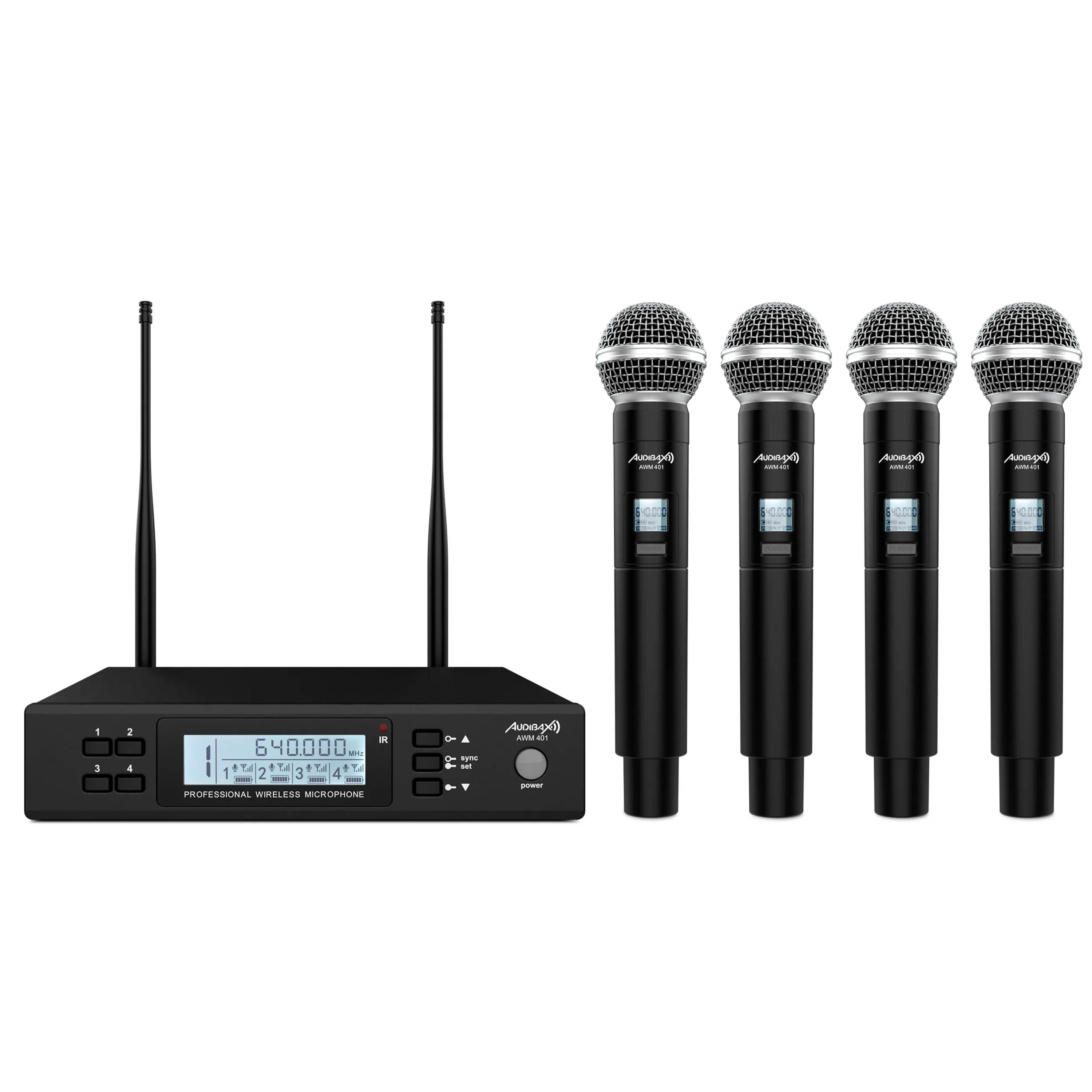 Micrófono inalámbrico de Mano Audibax AWM 401 Cuadruple foto 2