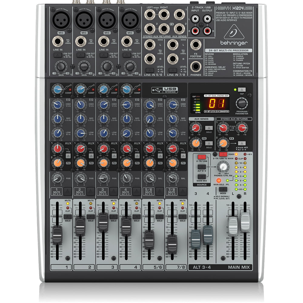 Mixer Análogo Behringer XENYX X1204USB foto 2