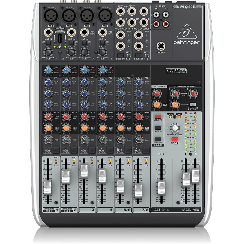 Mixer Análogo Con USB Behringer XENYX Q1204USB