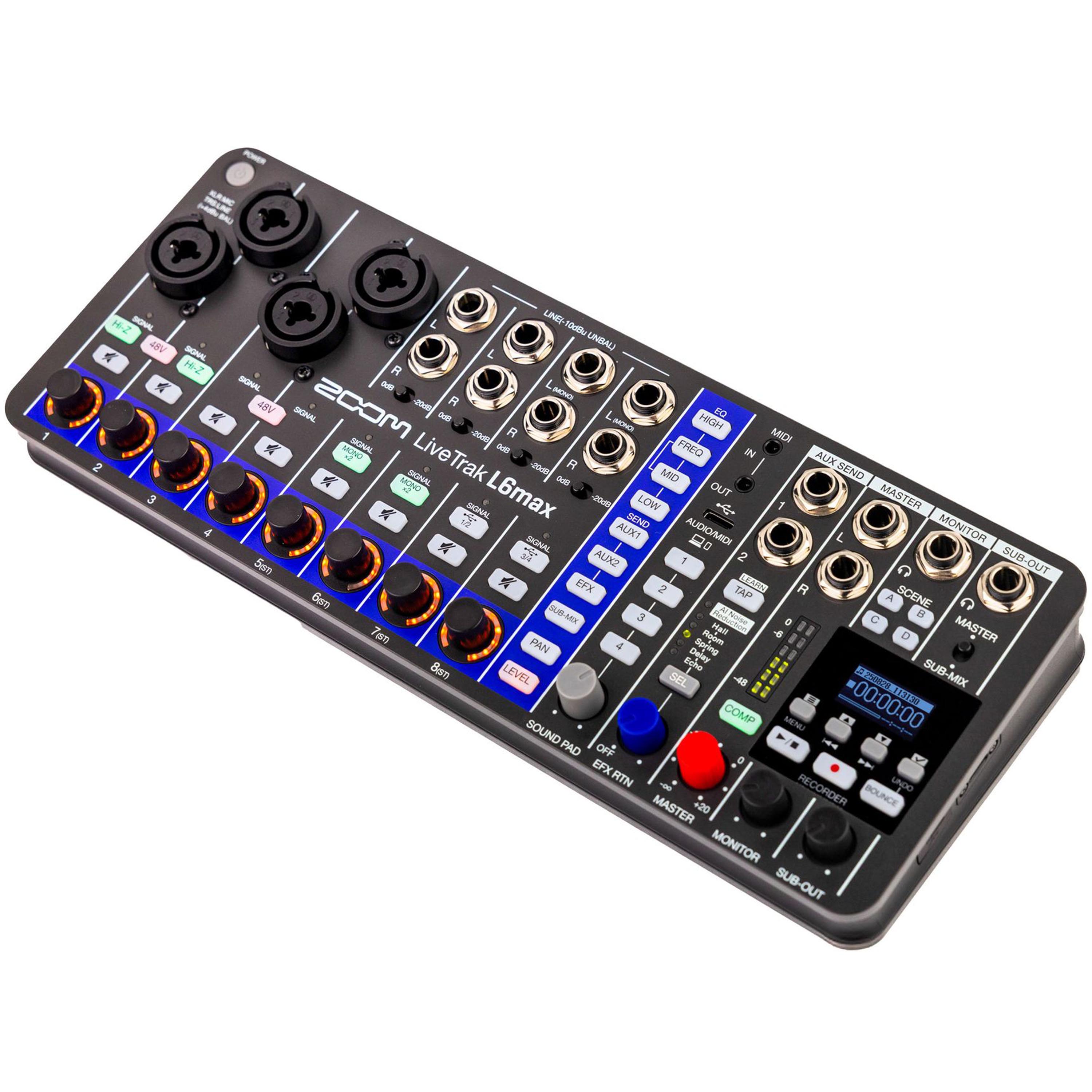 Mixer digital Zoom LiveTrak L6max de 12 pistas foto 2