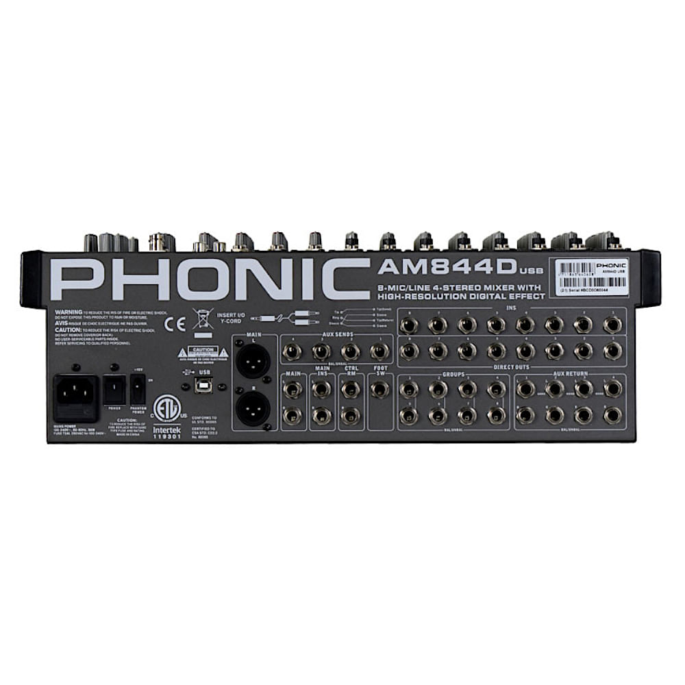 Mixer Phonic AM844D con efectos y USB foto 3