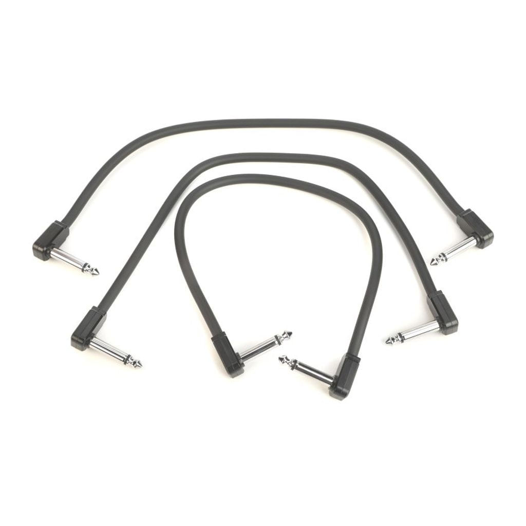 Pack de 3 cables flex patch Ernie Ball 12'' black - P06445 foto 2