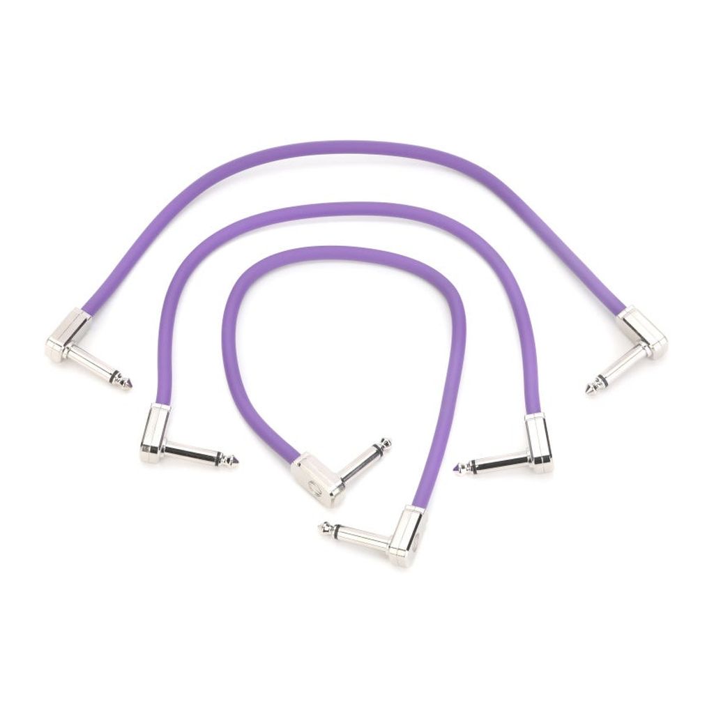 Pack de 3 cables flex patch Ernie Ball 12'' purple - P06453 foto 2