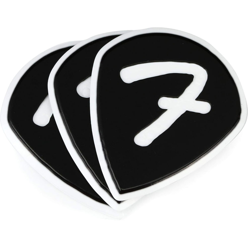 Pack De 3 Uñetas Fender F Grip 551 Black - 1,5 mm