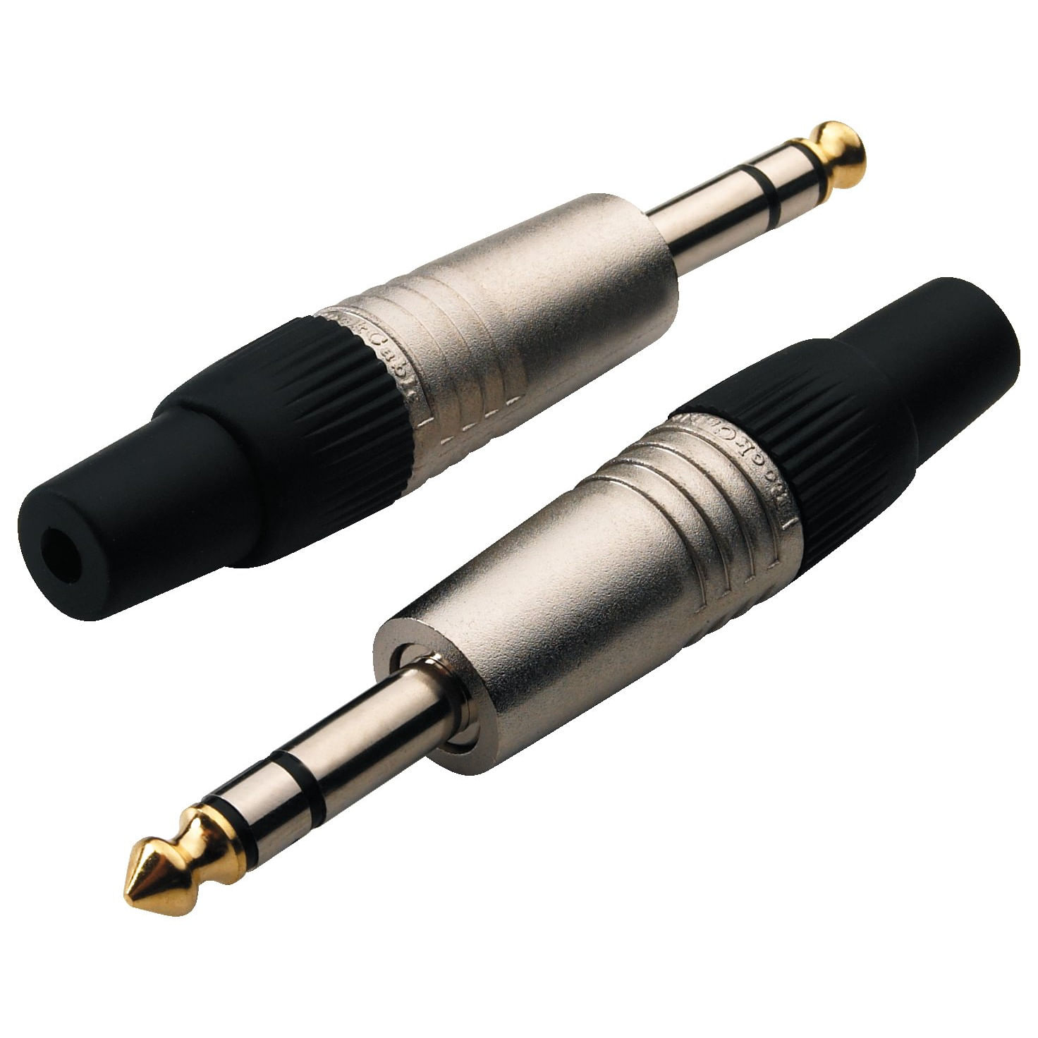 Pack de 5 conectores Jack 1/4" Stereo RockCable RCL10003P - Tapa plástica