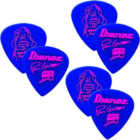 Pack de 6 uñetas Ibanez B1000PG JB Paul Gilbert - color azul