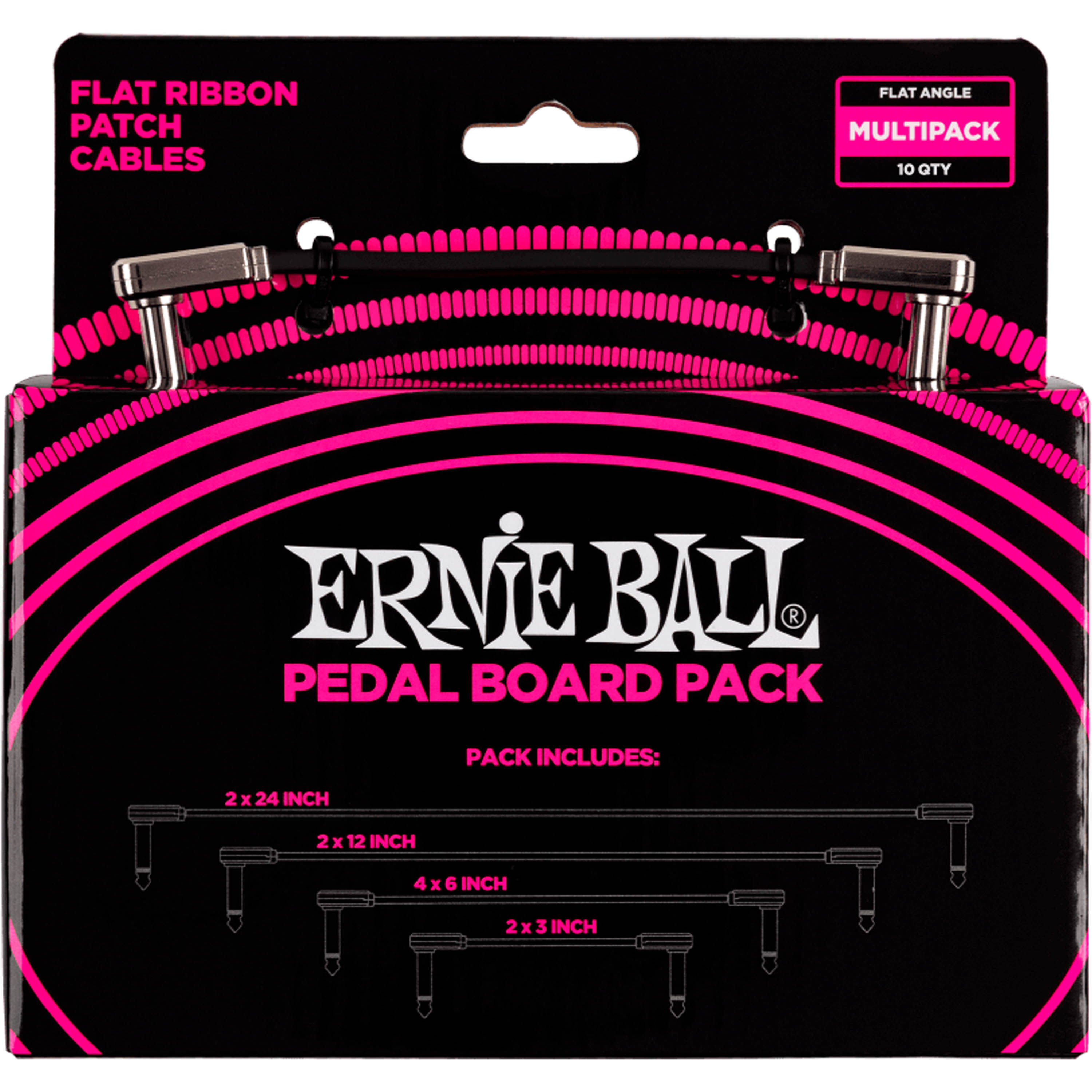 Pack de cables patch Ernie Ball P06224 planos
