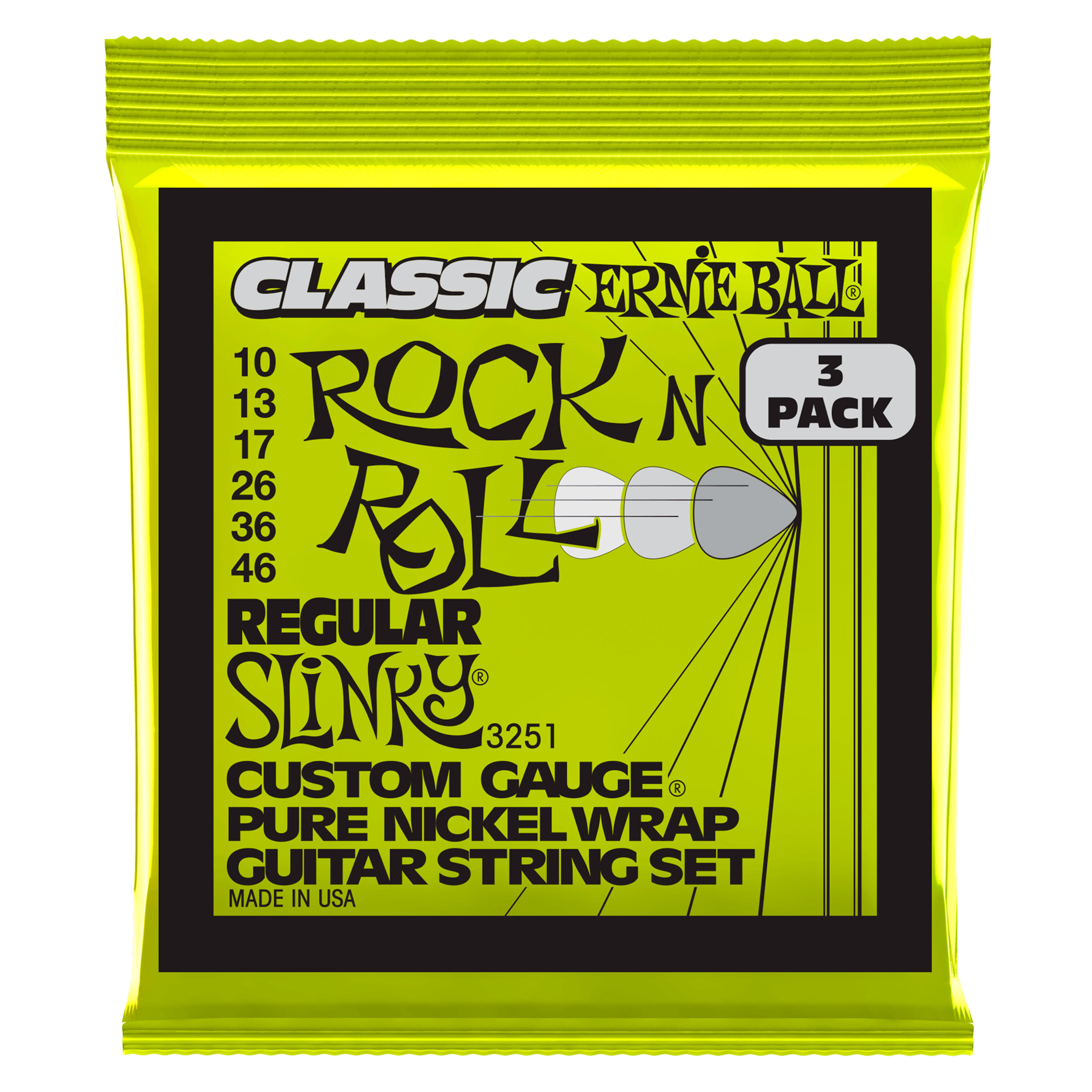 Pack de cuerdas para guitarra eléctrica Ernie Ball P03251
