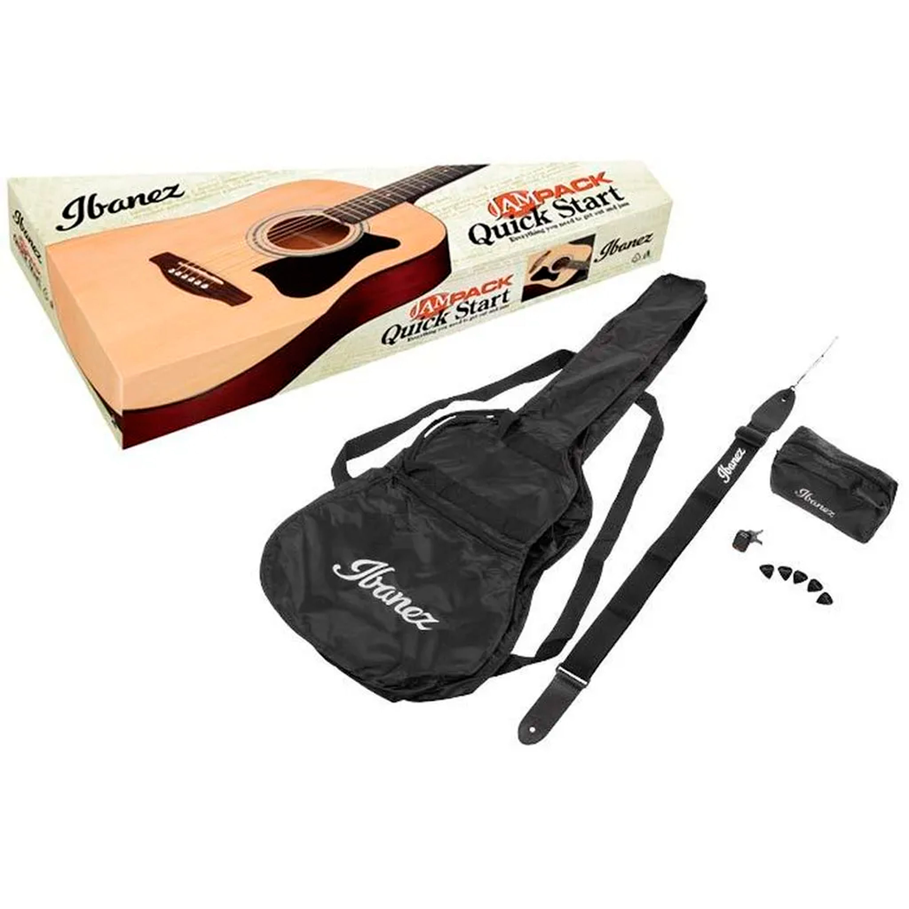 Pack de guitarra acústica Ibanez V54NJP color Weathered Black foto 2