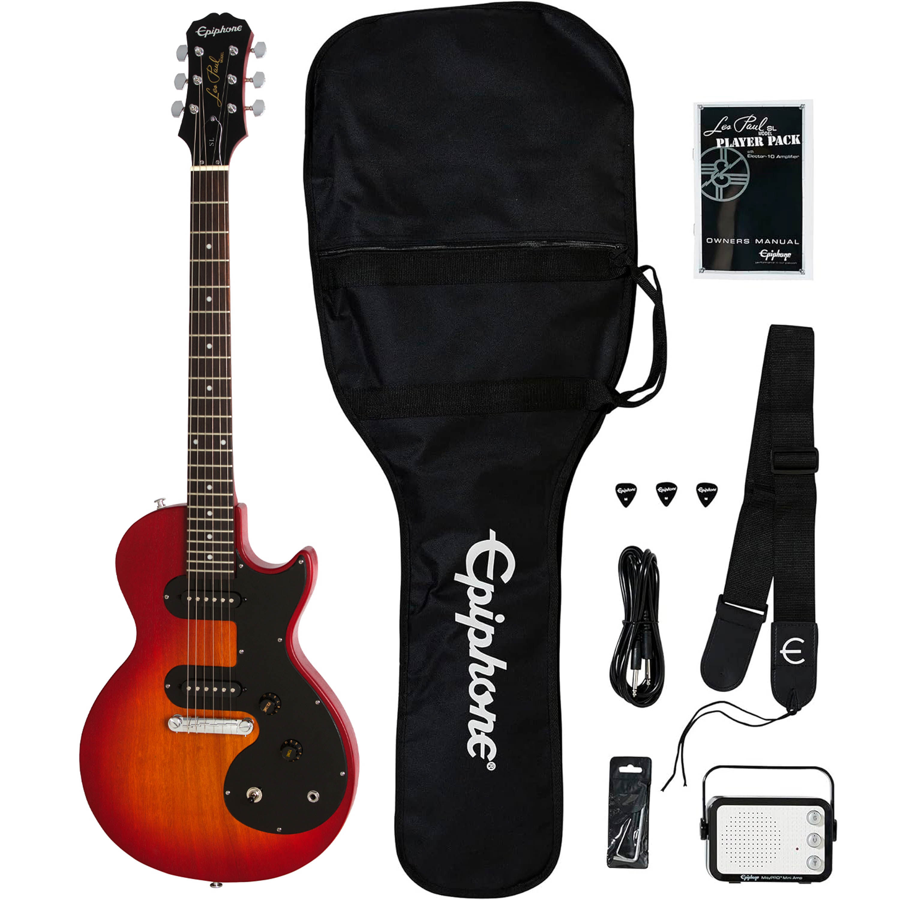Pack de guitarra eléctrica Epiphone Les Paul SL Starter Pack -  Heritage Cherry Sunburst