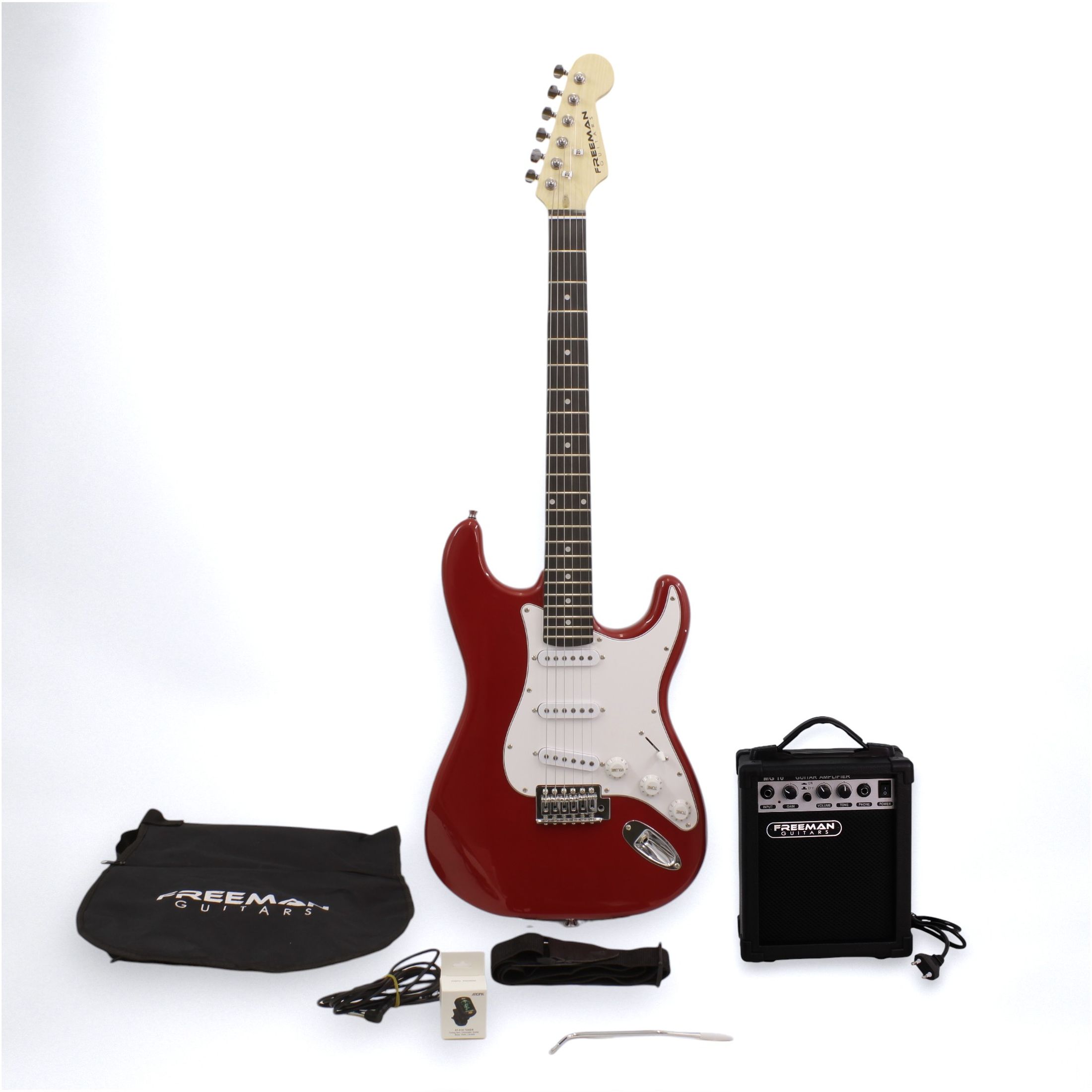 Pack de guitarra eléctrica Freeman Full Rock Stratocaster - Red OPENBOX