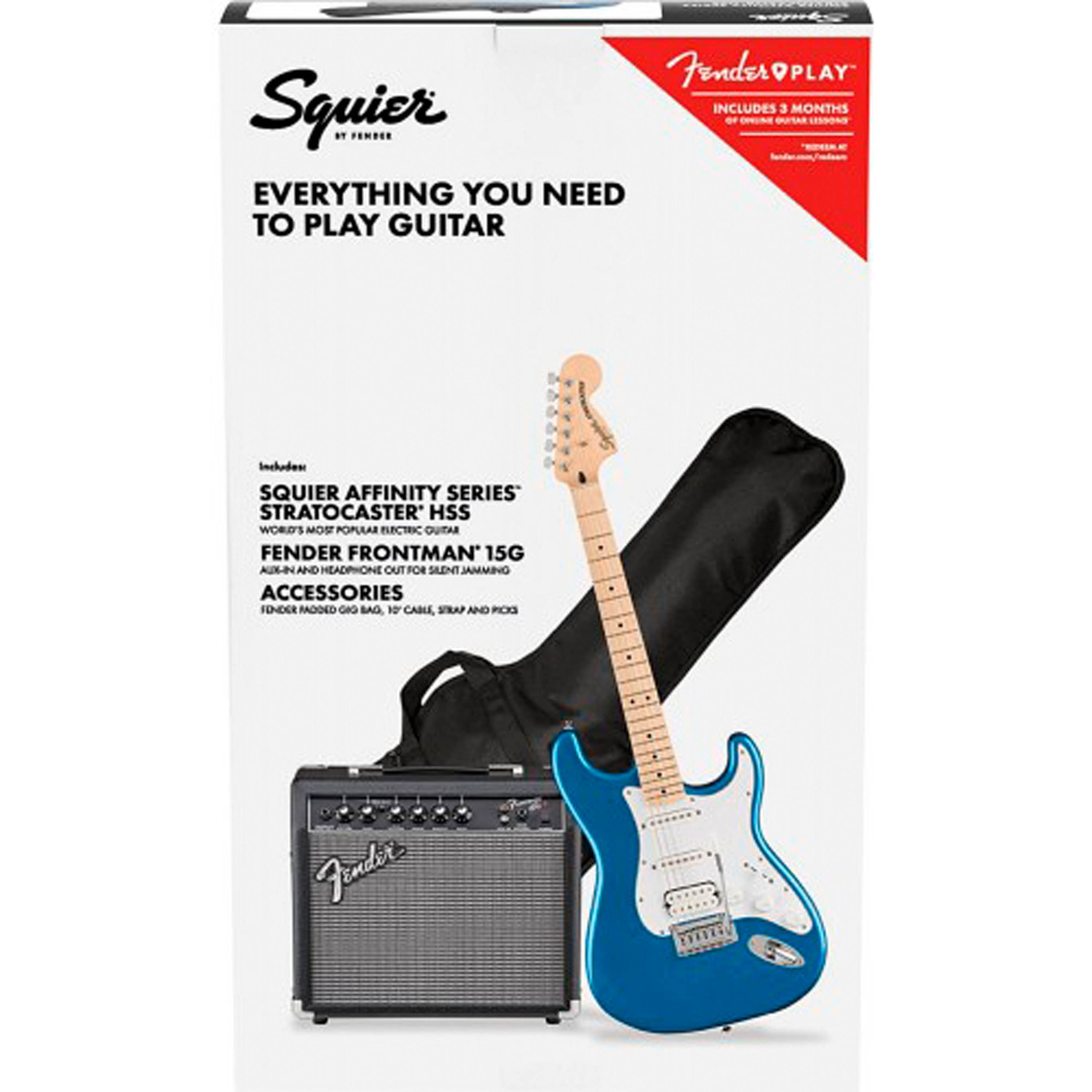 Pack de guitarra eléctrica Squier Affinity Stratocaster HSS - Lake Placid Blue foto 5