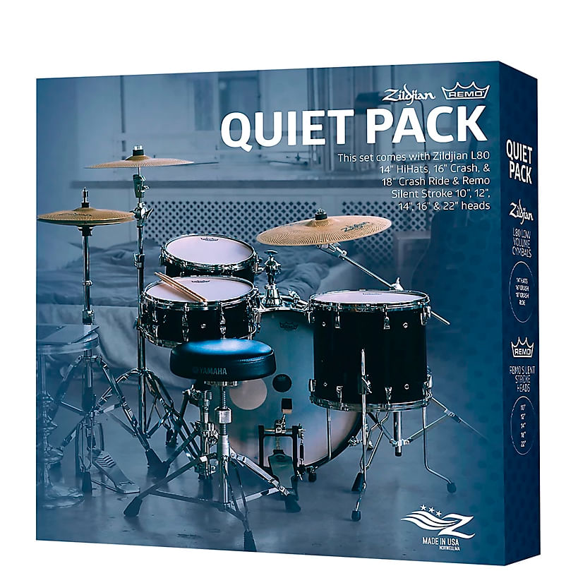 Pack de platillos Zildjian LV468RH con parches Remo Silent Strokes foto 2