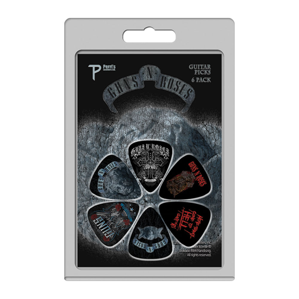 Pack de uñetas Perri's Leathers Guns N' Roses LP-GNR3