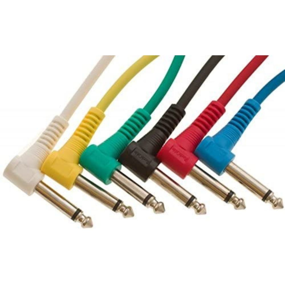 Pack patch cable 6 unidades Rockcable angled 1/4'' 60 cm RCL 30061 foto 2