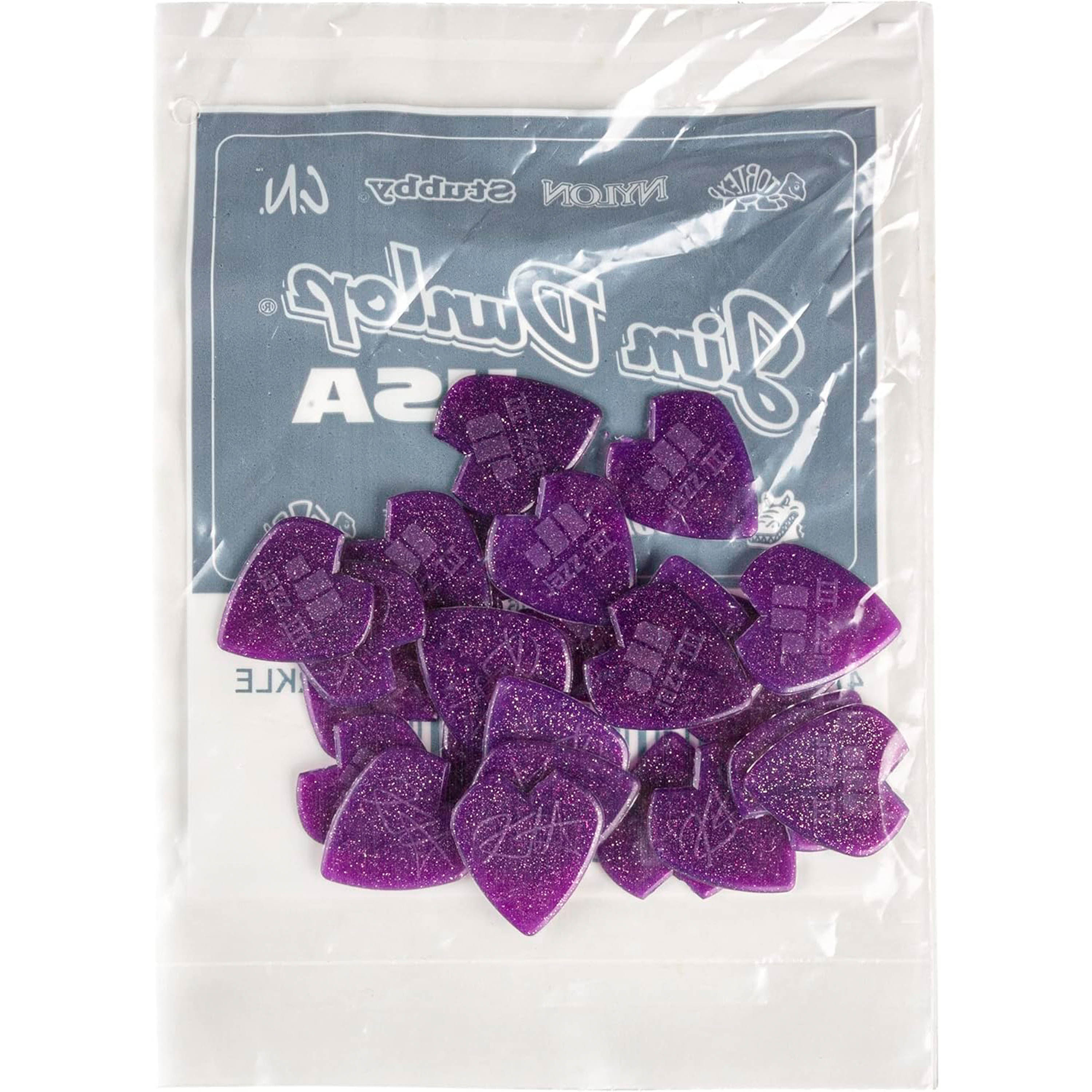 Pack uñetas Dunlop HAMMET PURPLE SPRKL JAZZ foto 5