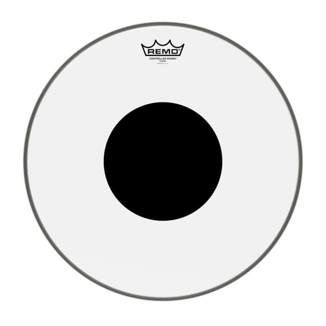 Parche Remo 16" Controlled Sound Clear Black Dot Top CS-0316-10