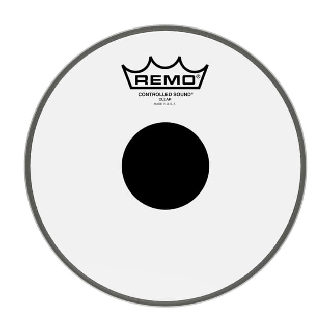 Parche Remo 8" Controlled Sound Clear Black Dot Top CS-0308-10