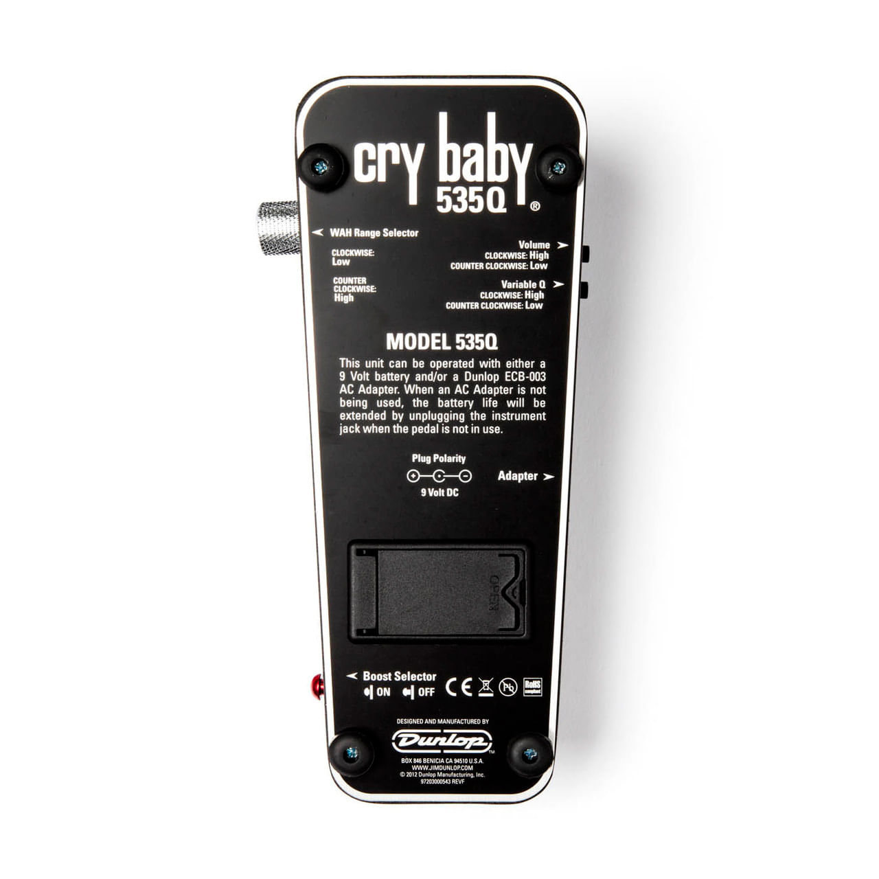 Pedal Wah Dunlop 535Q Cry baby - Black foto 3