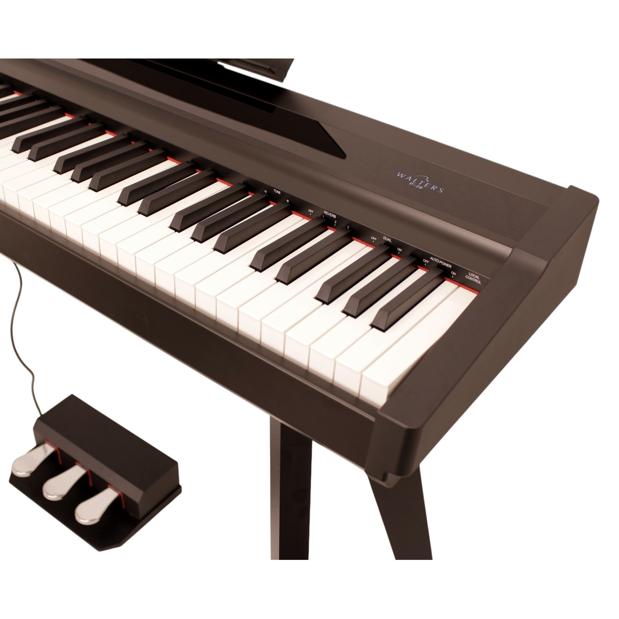 Piano digital P-20 Walters negro con stand foto 3