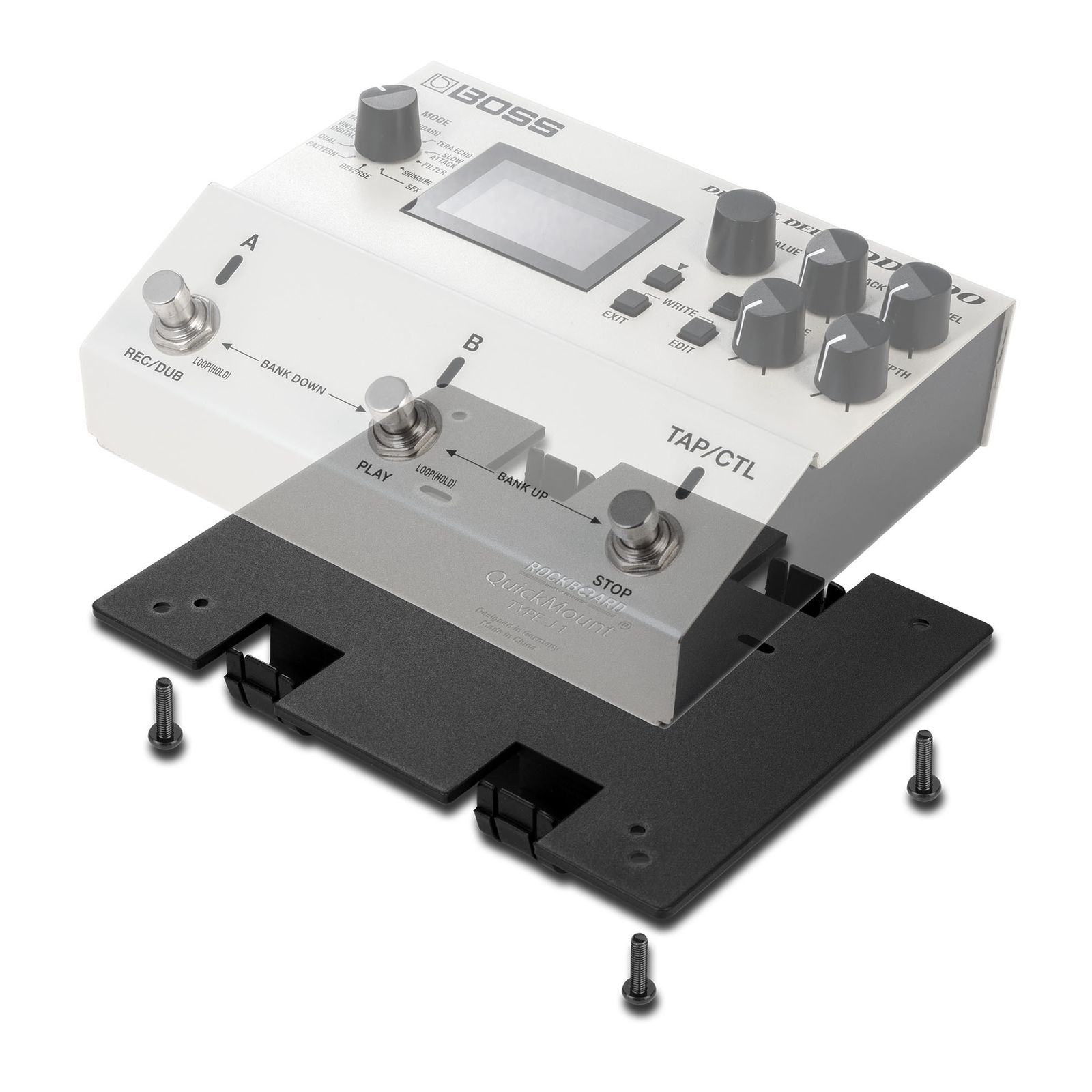Placa de montaje Rockboard J1 para pedales Boss 500 series