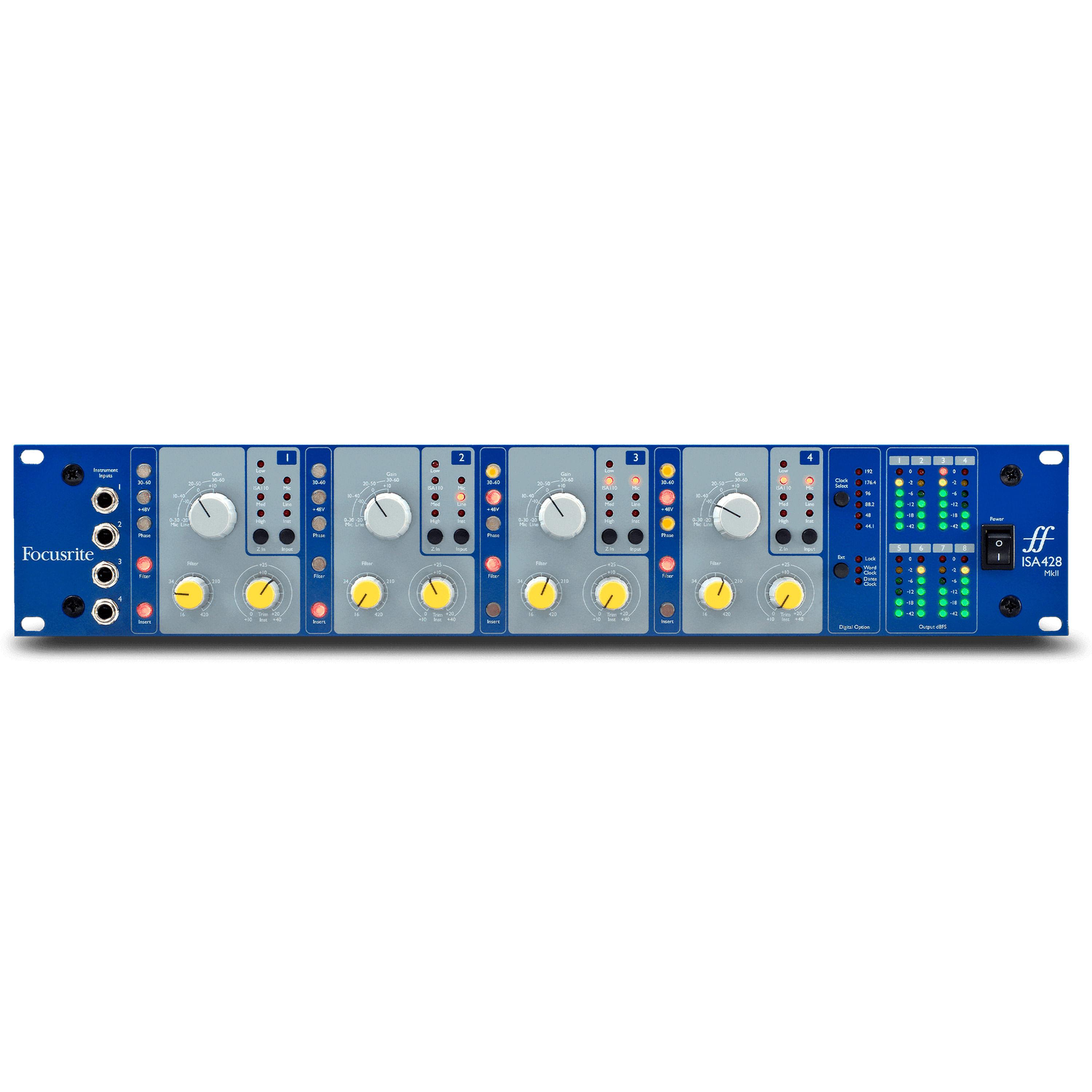 Preamplificador Focusrite ISA 428 MKII de 4 canales