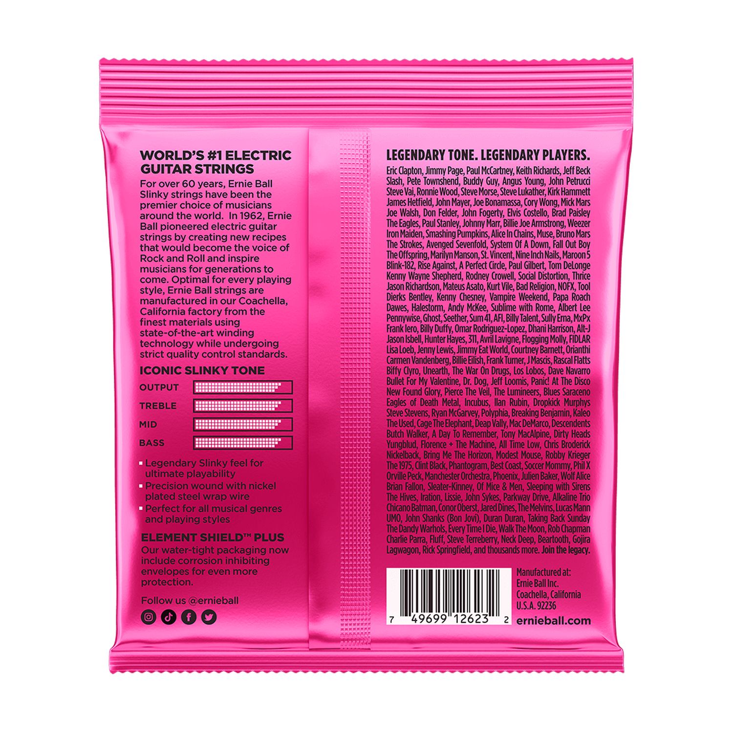 Set 7 cuerdas para guitarra eléctrica Ernie Ball 9-52 Super Slinky P02623 foto 2