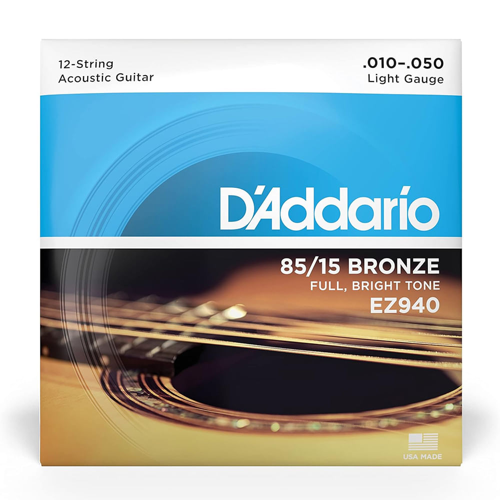 Set de 12 Cuerdas Para Guitarra Acústica Daddario EZ940