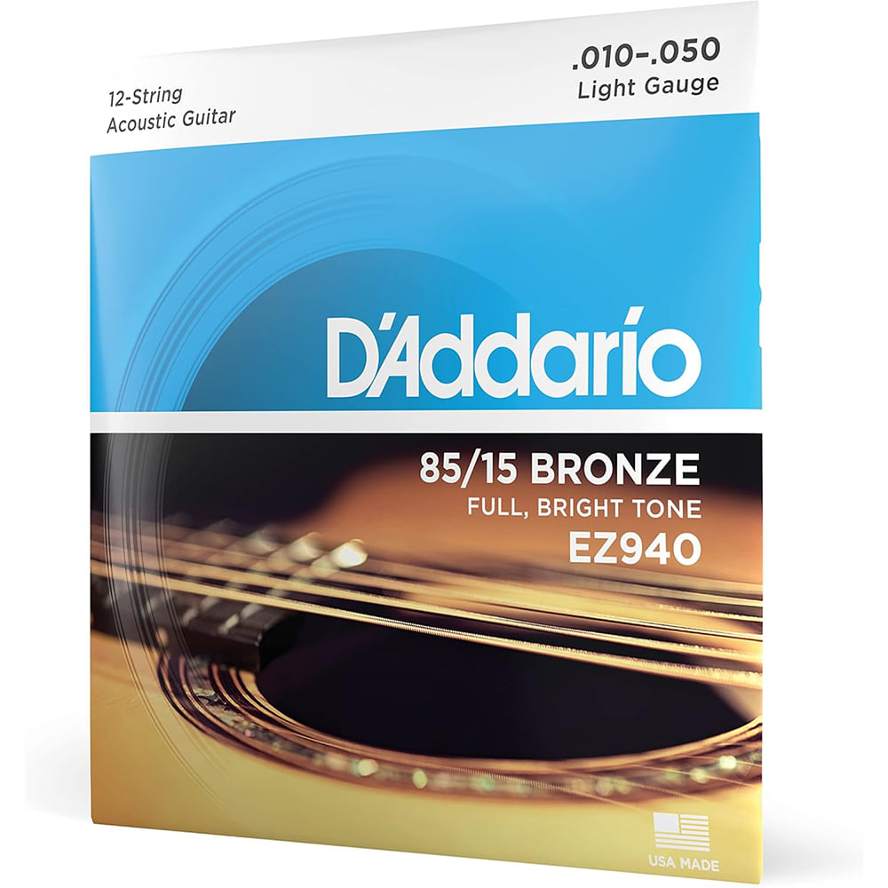 Set de 12 Cuerdas Para Guitarra Acústica Daddario EZ940 foto 2