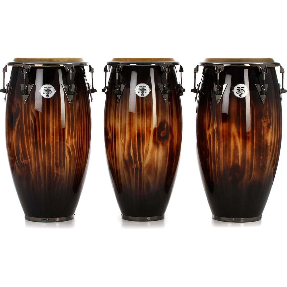 Set De 3 Congas LP Percussion 55th Anniversary LP1333-55 - Candy Black Burst
