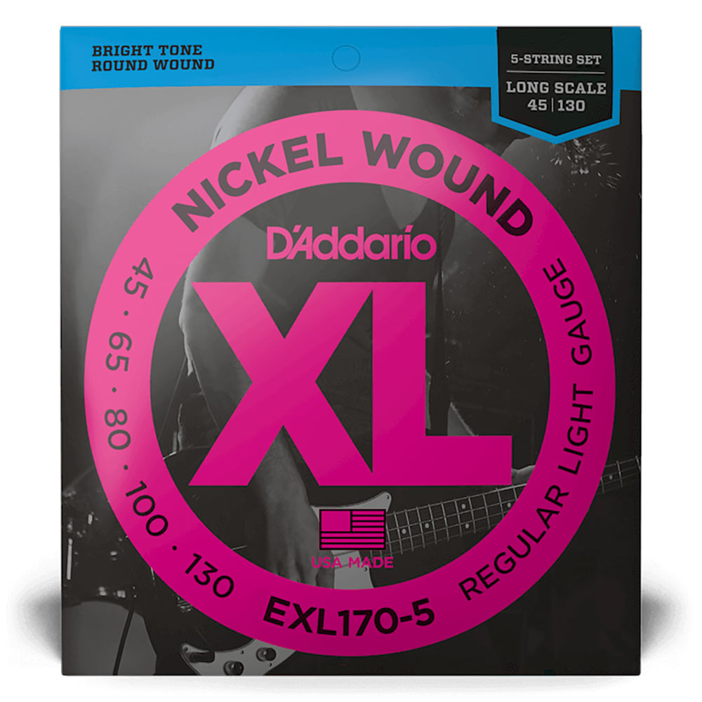 Set 5 Cuerdas Para Bajo Daddario EXL170-5 45-130