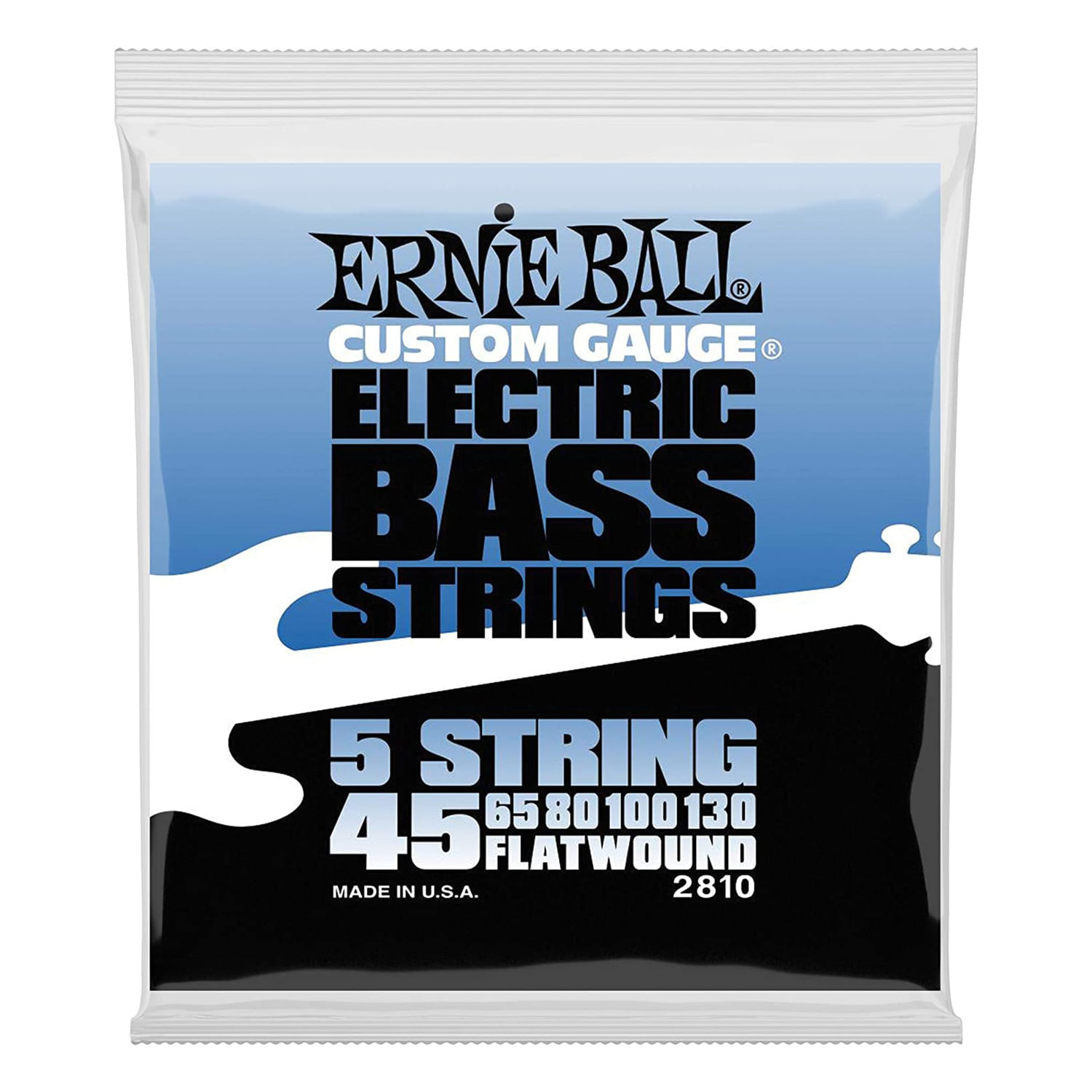 Set de 5 cuerdas para bajo eléctrico Ernie Ball Flatwound P02810 - 45/30